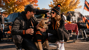 matching football dog and owner outfits