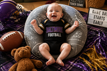 custom football baby bodysuits