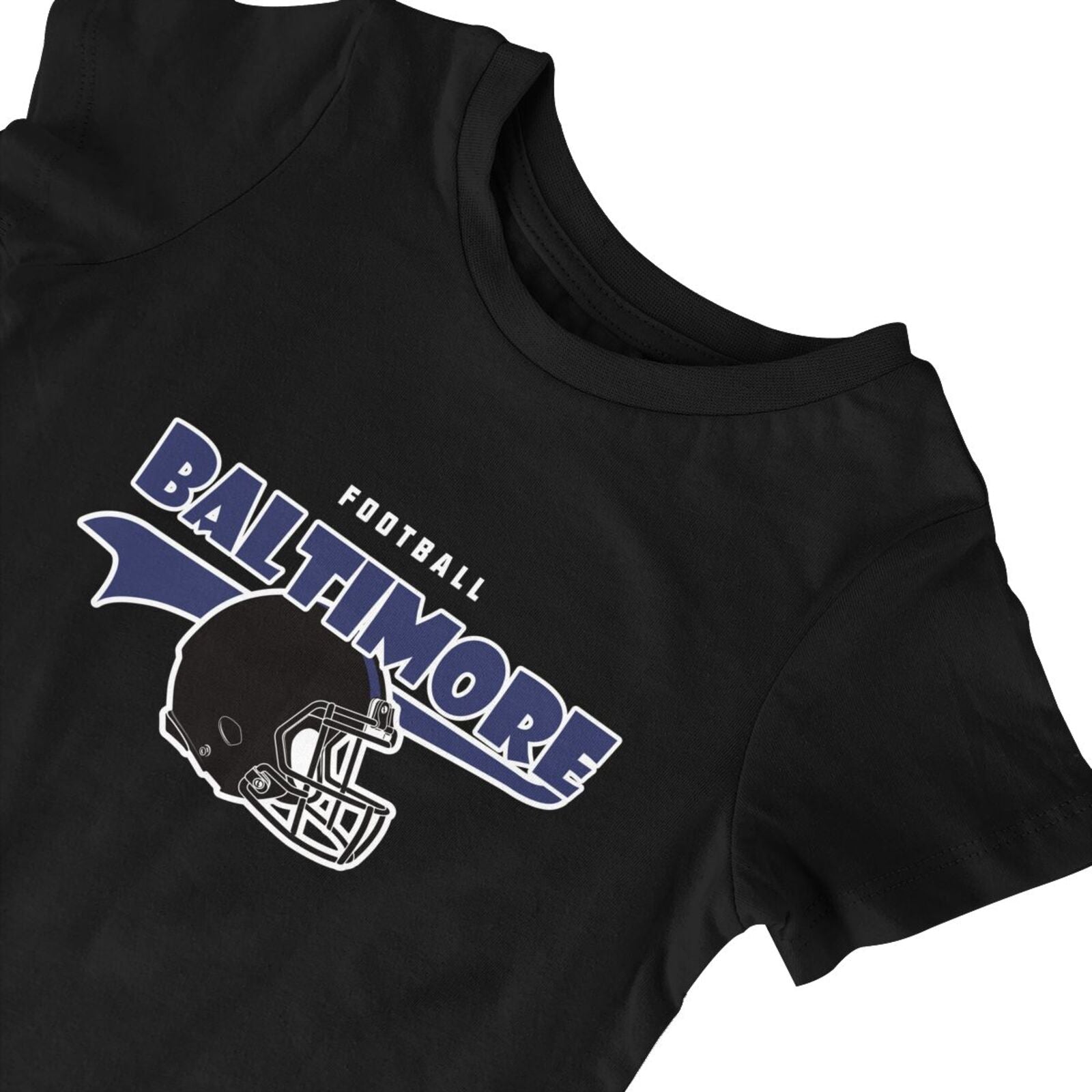 Personalized Baltimore Baby Football Bodysuit - Custom Name & Number - Antking ANTKING