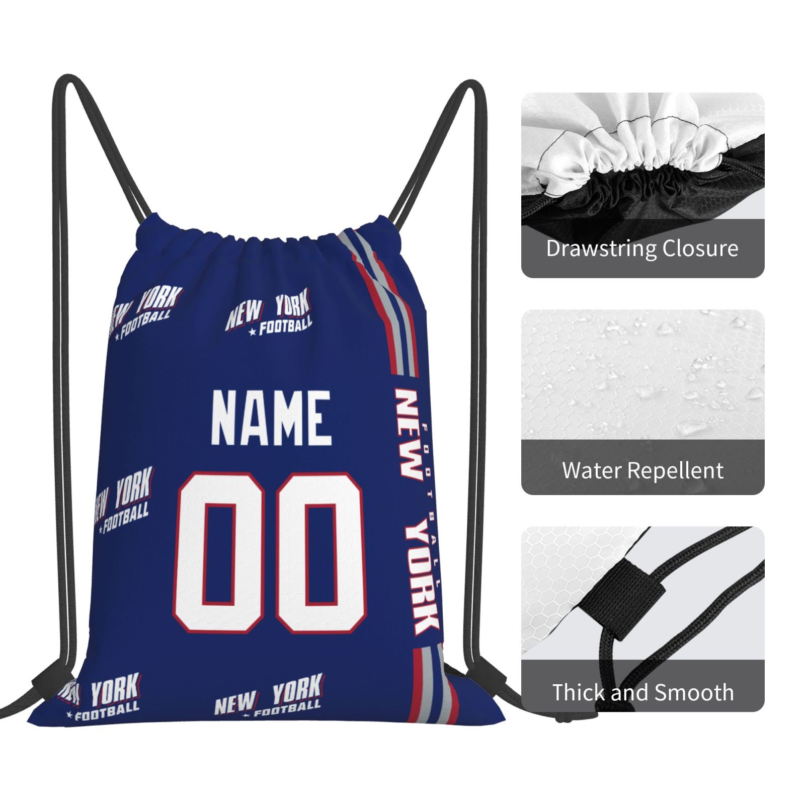 ANTKING New York Drawstring Bags Custom any Name and Number Backpack for Men Youth Boy Gifts ANTKING