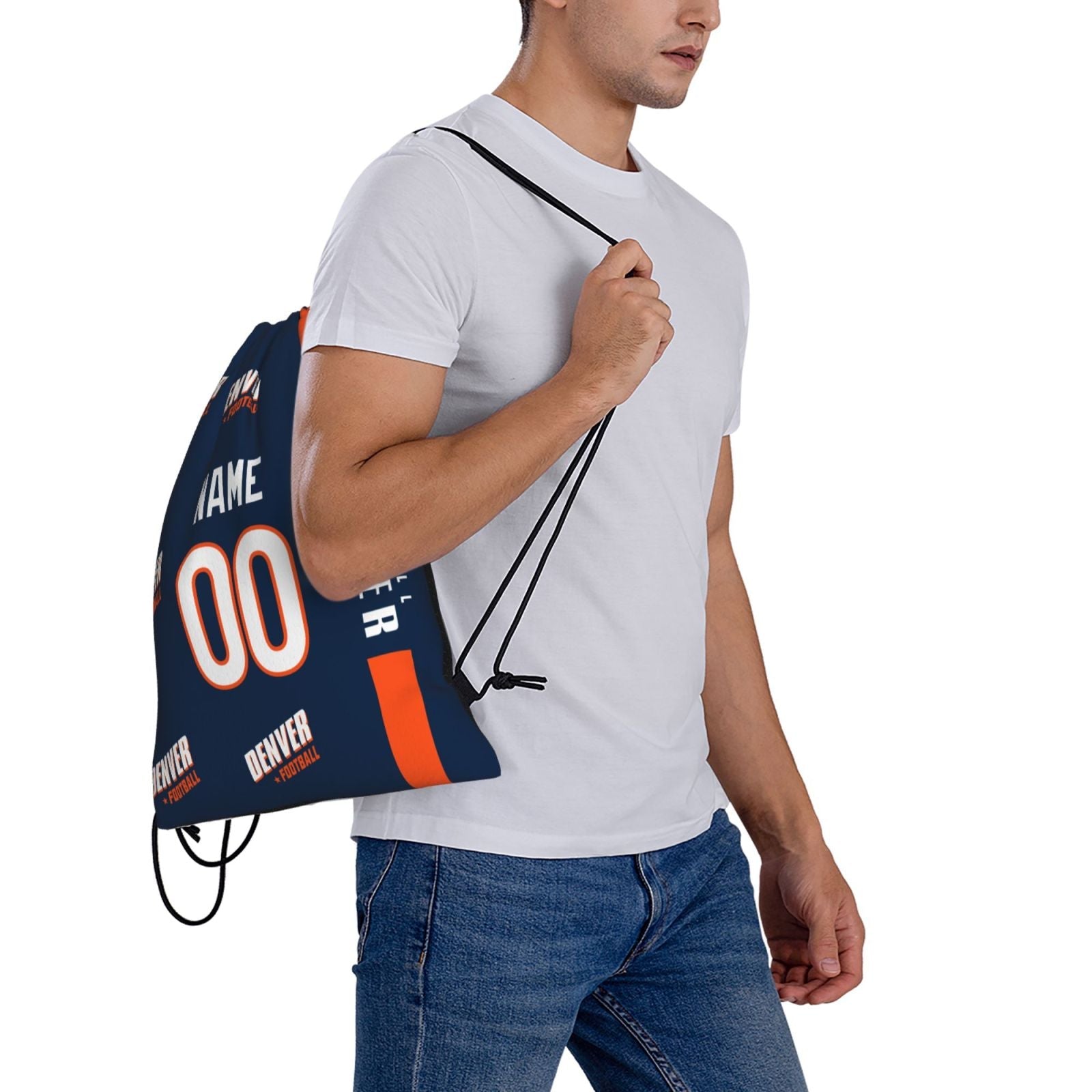 ANTKING Denver Drawstring Bags Custom any Name and Number Backpack for Men Youth Boy Gifts ANTKING