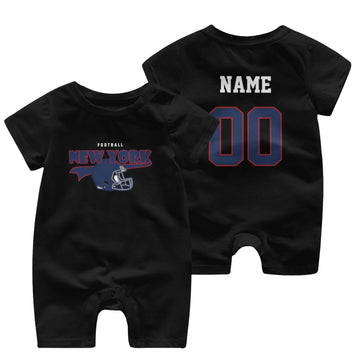 Personalized [New York] Baby Onesie - Custom Football Fan Infant Bodysuit - Antking
