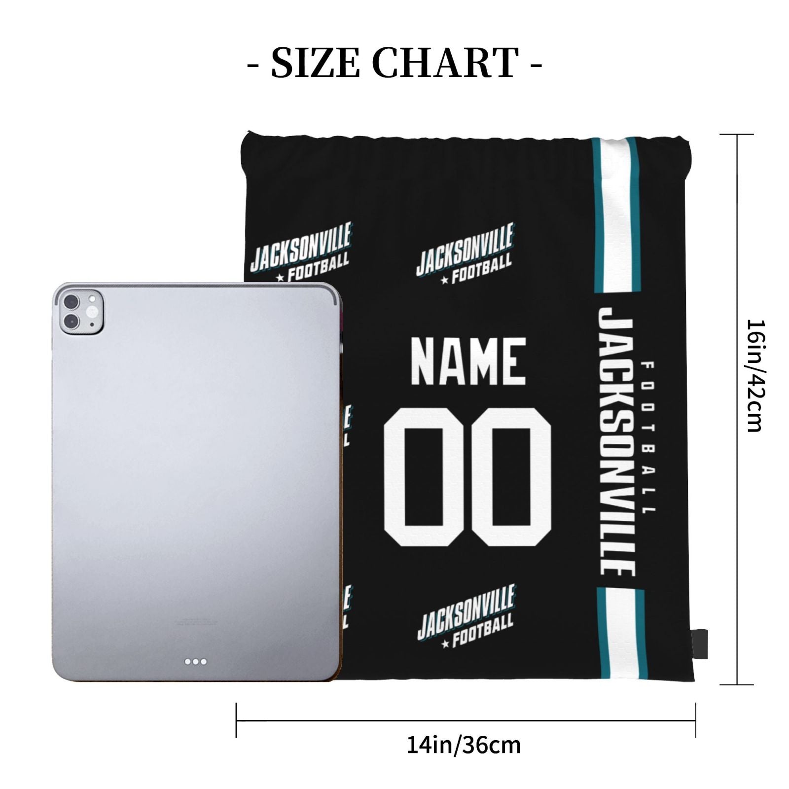 ANTKING Jacksonville Drawstring Bags Custom any Name and Number Backpack for Men Youth Boy Gifts