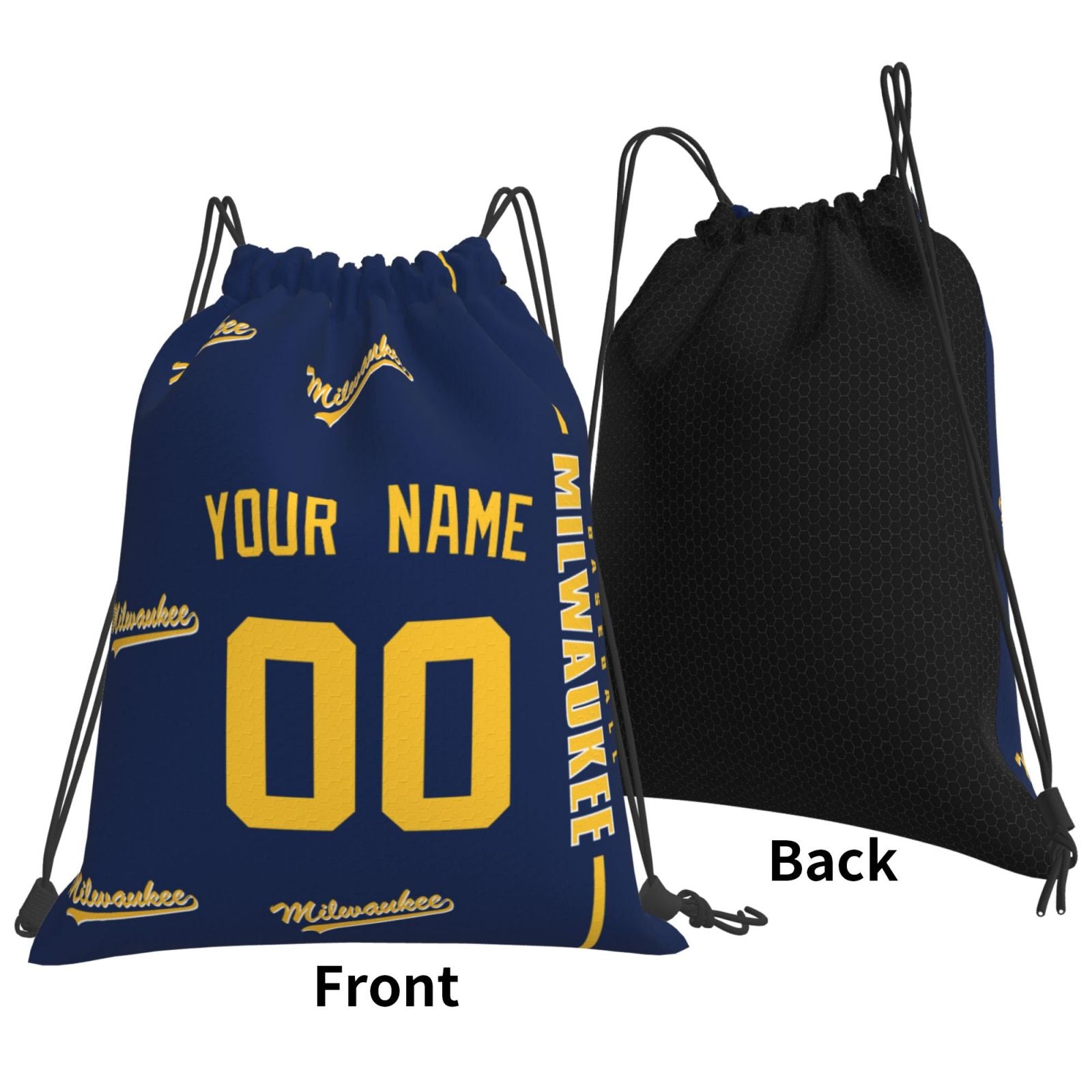 ANTKING Milwaukee Drawstring Bags Backpack Custom any Name and Number for Men Women Boy Gifts ANTKING