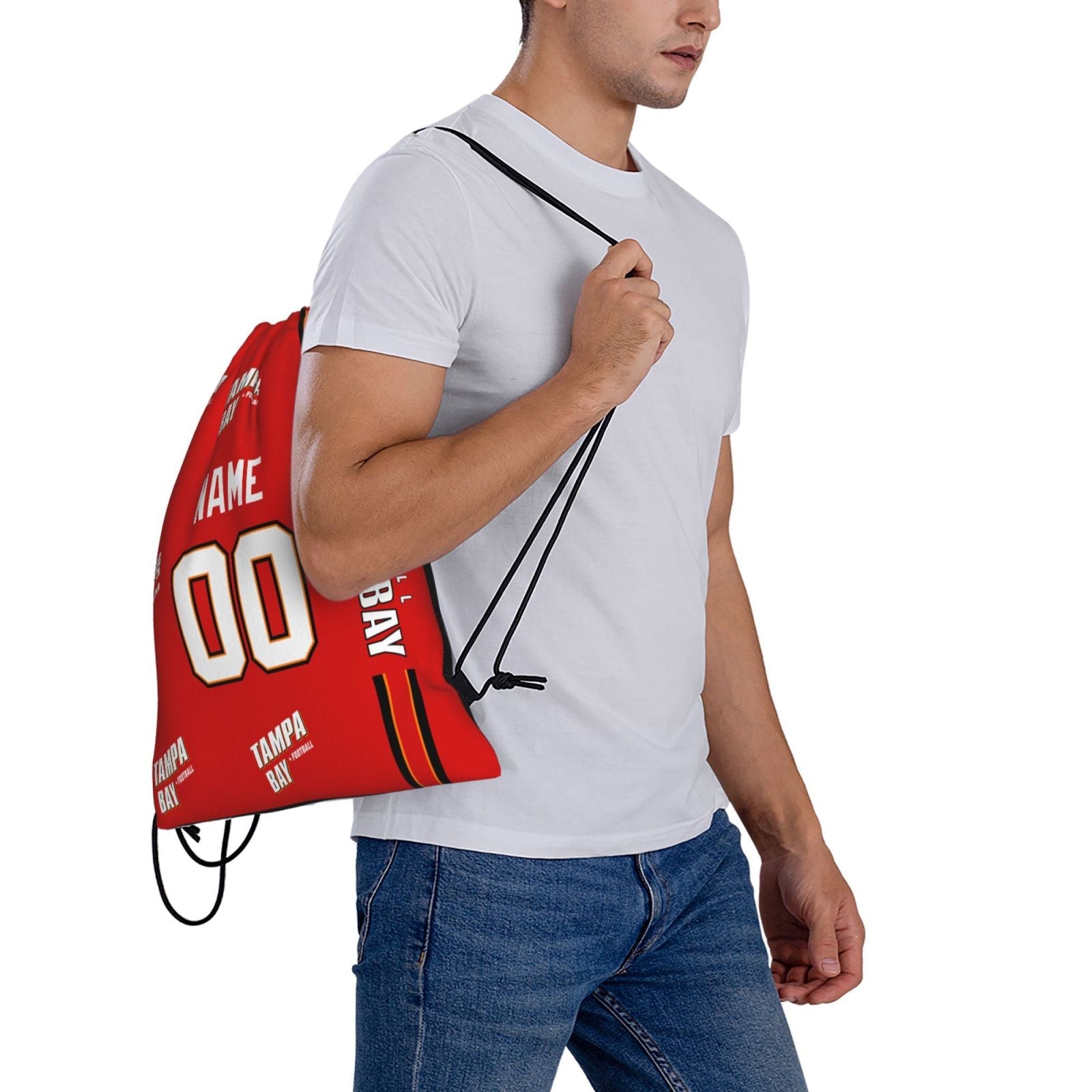 ANTKING Tampa Drawstring Bags Custom any Name and Number Backpack for Men Youth Boy Gifts ANTKING