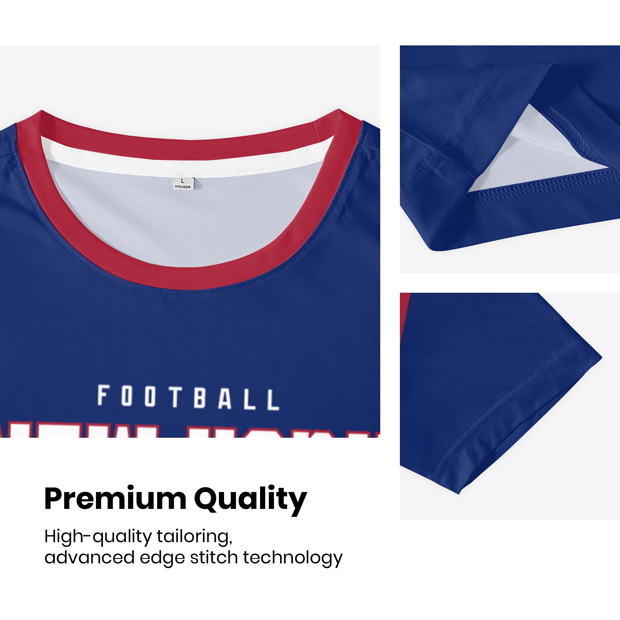 New York football style T-shirt premium stitching and neckline detail with soft fabric finish