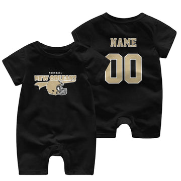 Personalized [New Orleans] Baby Onesie - Custom Football Fan Infant Bodysuit - Antking
