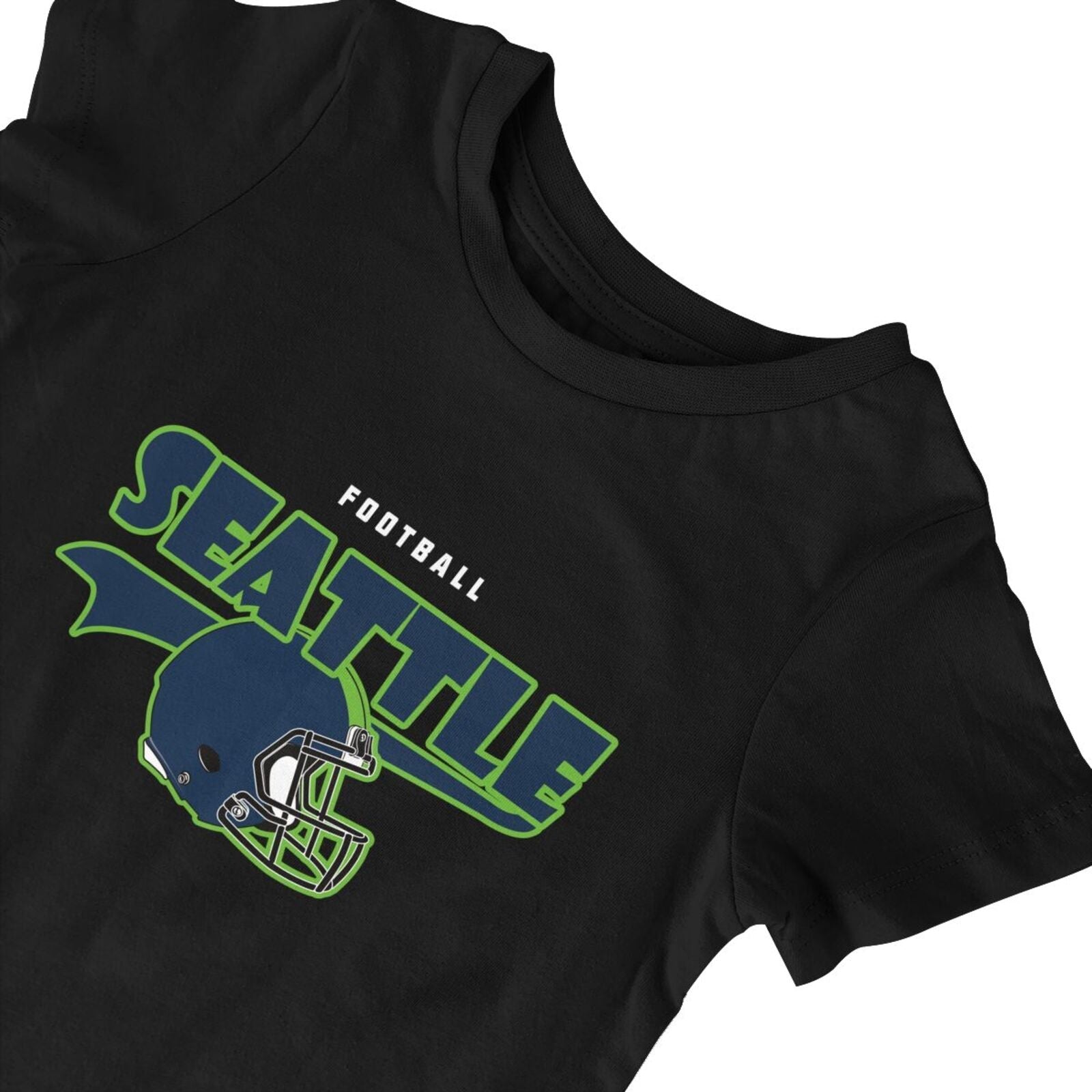 Personalized Seattle Baby Football Bodysuit - Custom Name & Number - Antking ANTKING