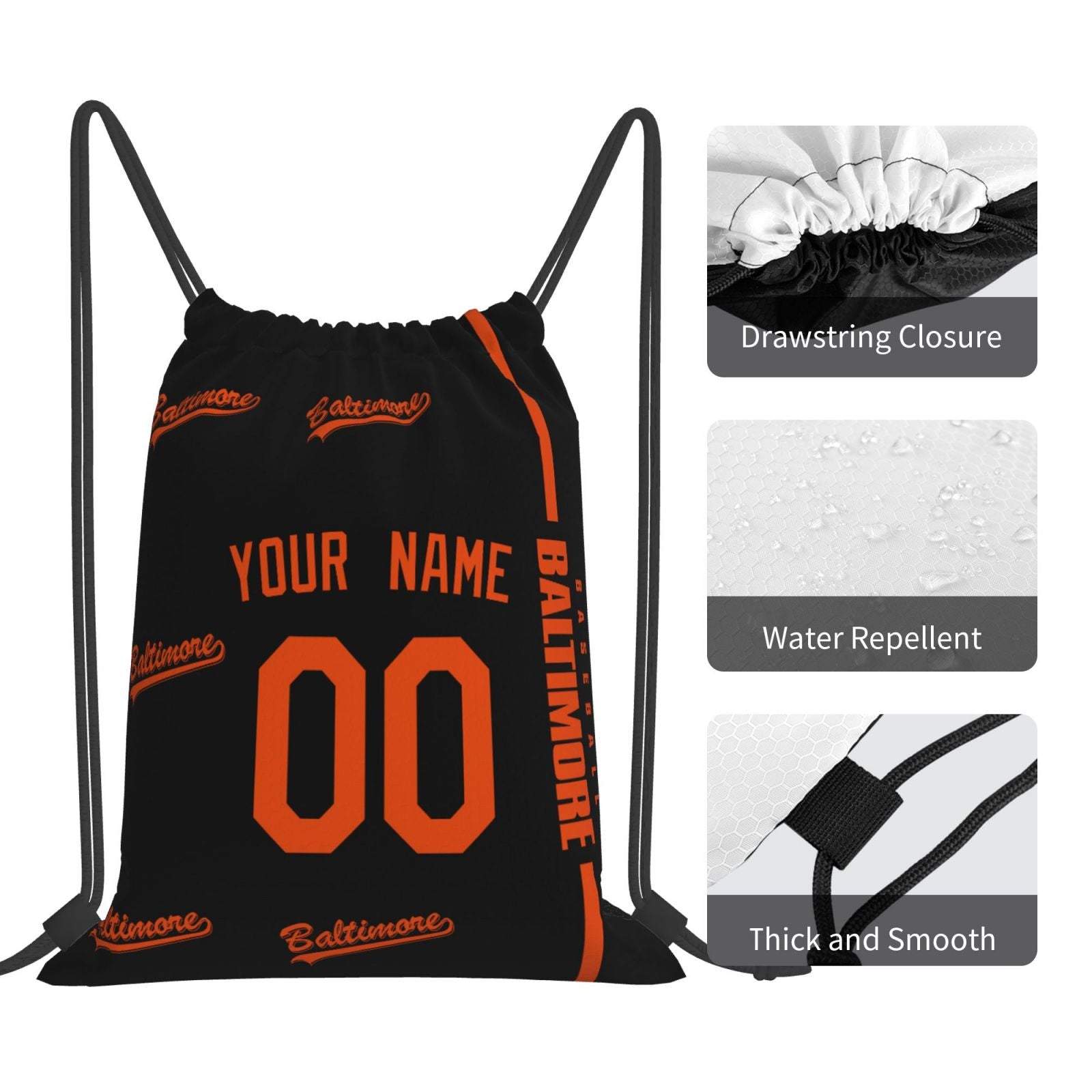 ANTKING Baltimore Drawstring Bags Backpack Custom any Name and Number for Men Women Boy Gifts ANTKING