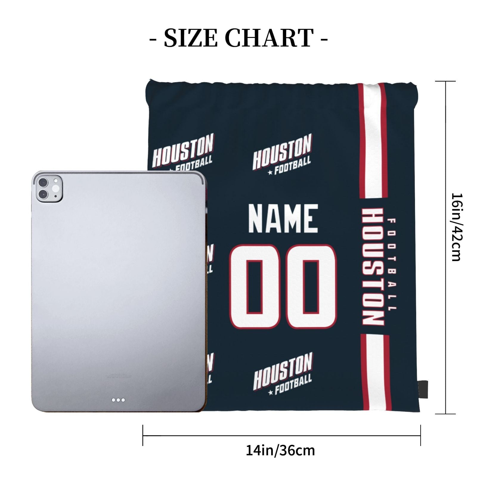 ANTKING Houston Drawstring Bags Custom any Name and Number Backpack for Men Youth Boy Gifts ANTKING
