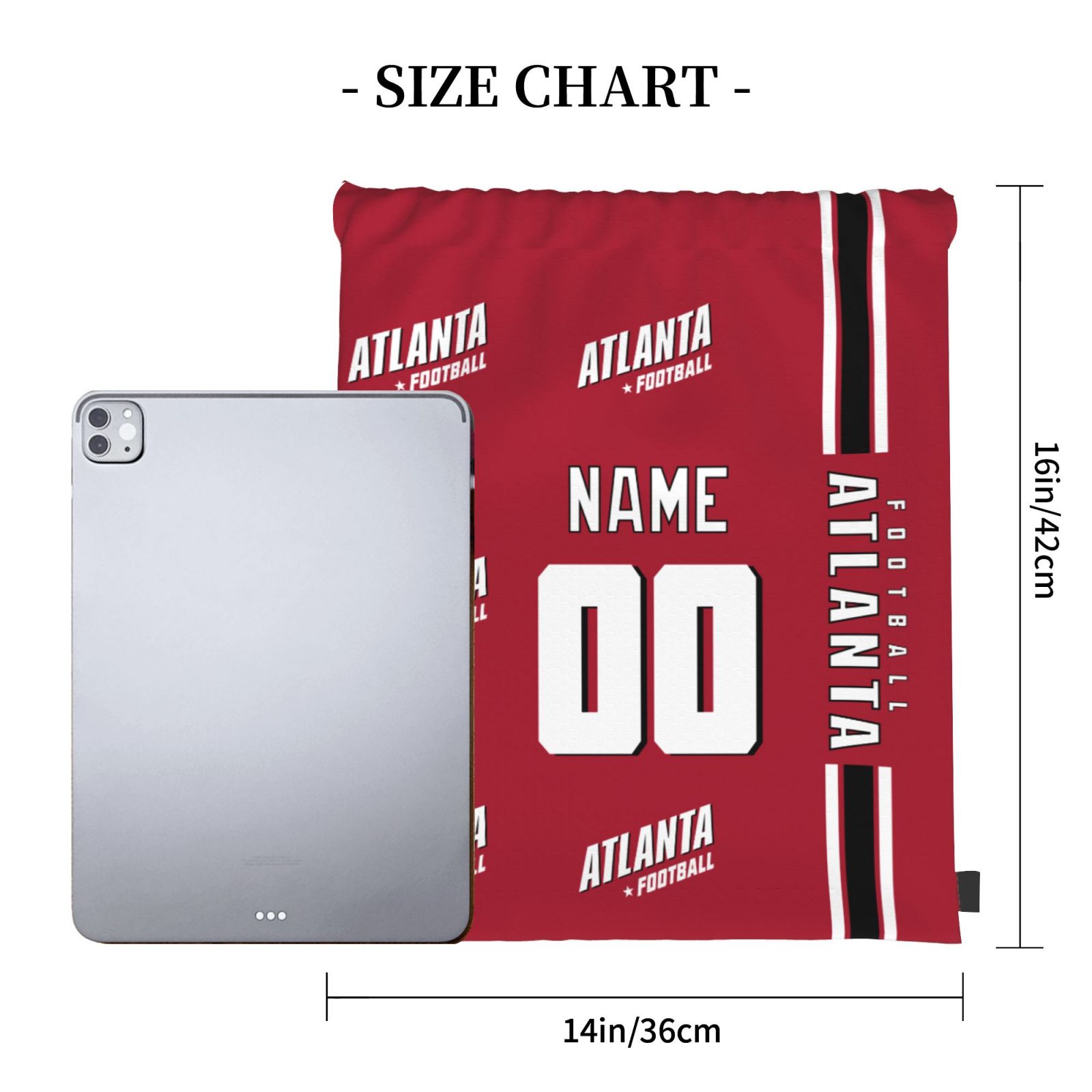 ANTKING Atlanta Drawstring Bags Custom any Name and Number Backpack for Men Youth Boy Gifts ANTKING