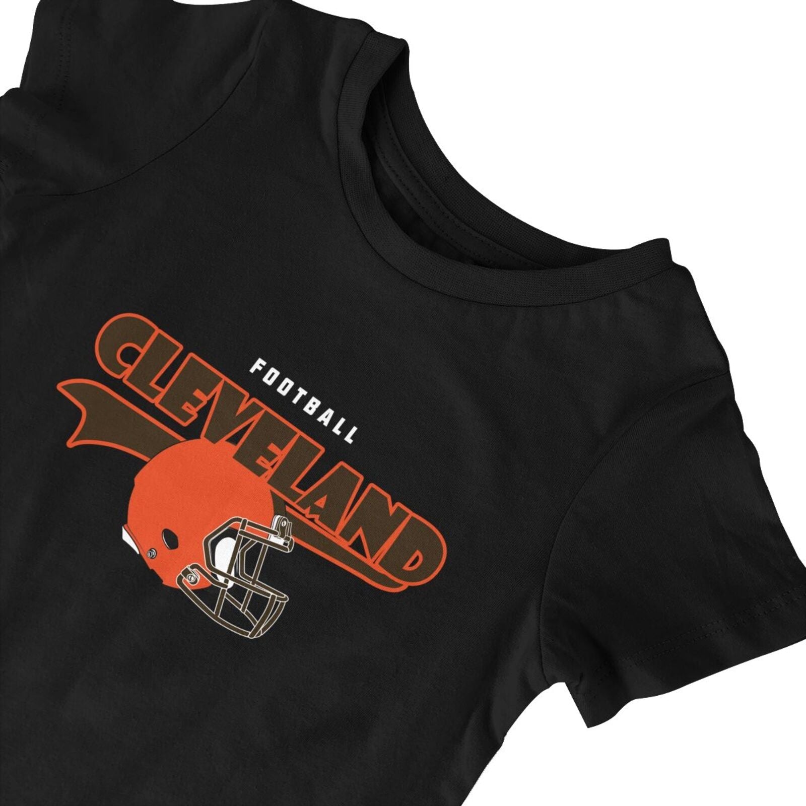 Personalized Cleveland Baby Football Bodysuit - Custom Name & Number - Antking ANTKING