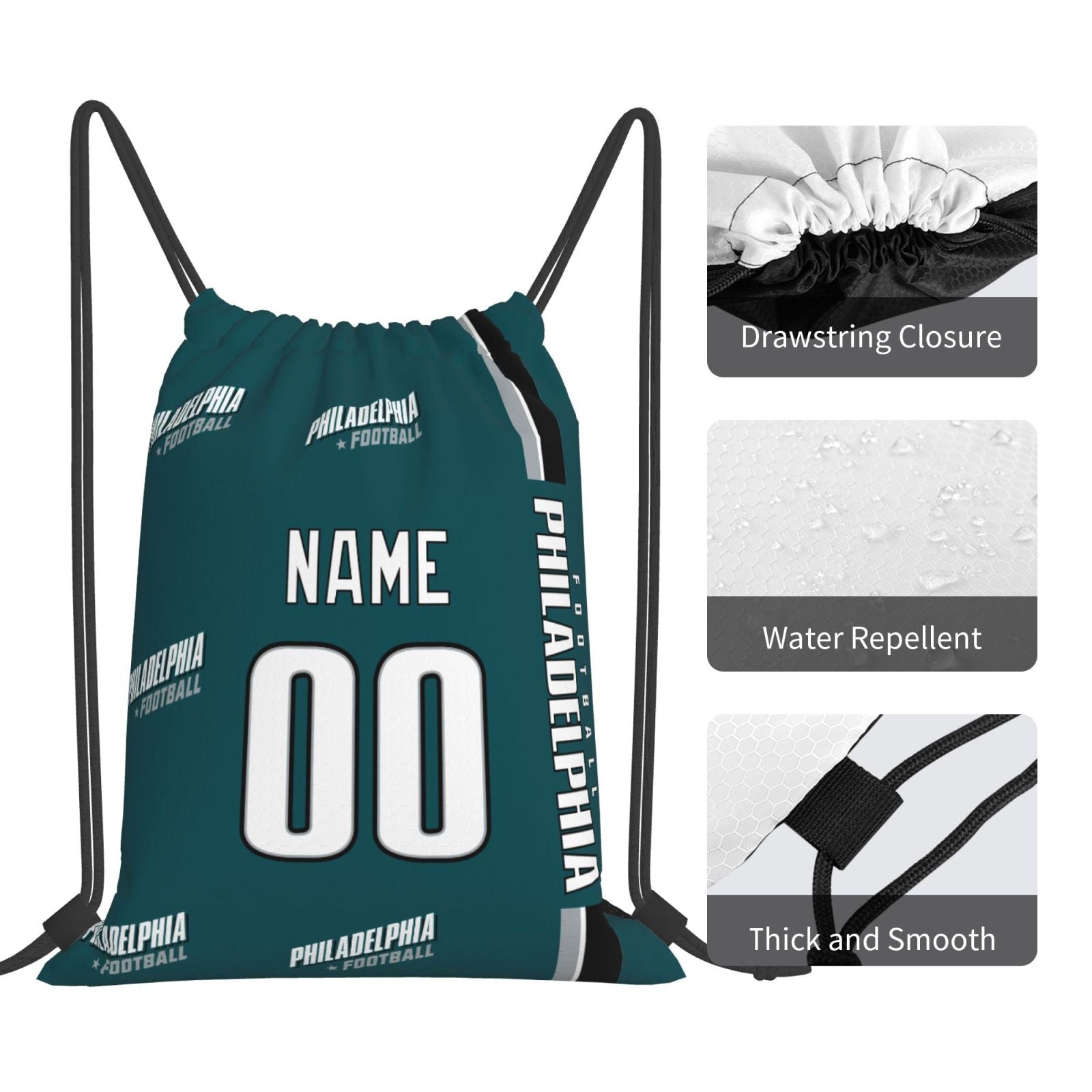 ANTKING Philadelphia Drawstring Bags Custom any Name and Number Backpack for Men Youth Boy Gifts ANTKING