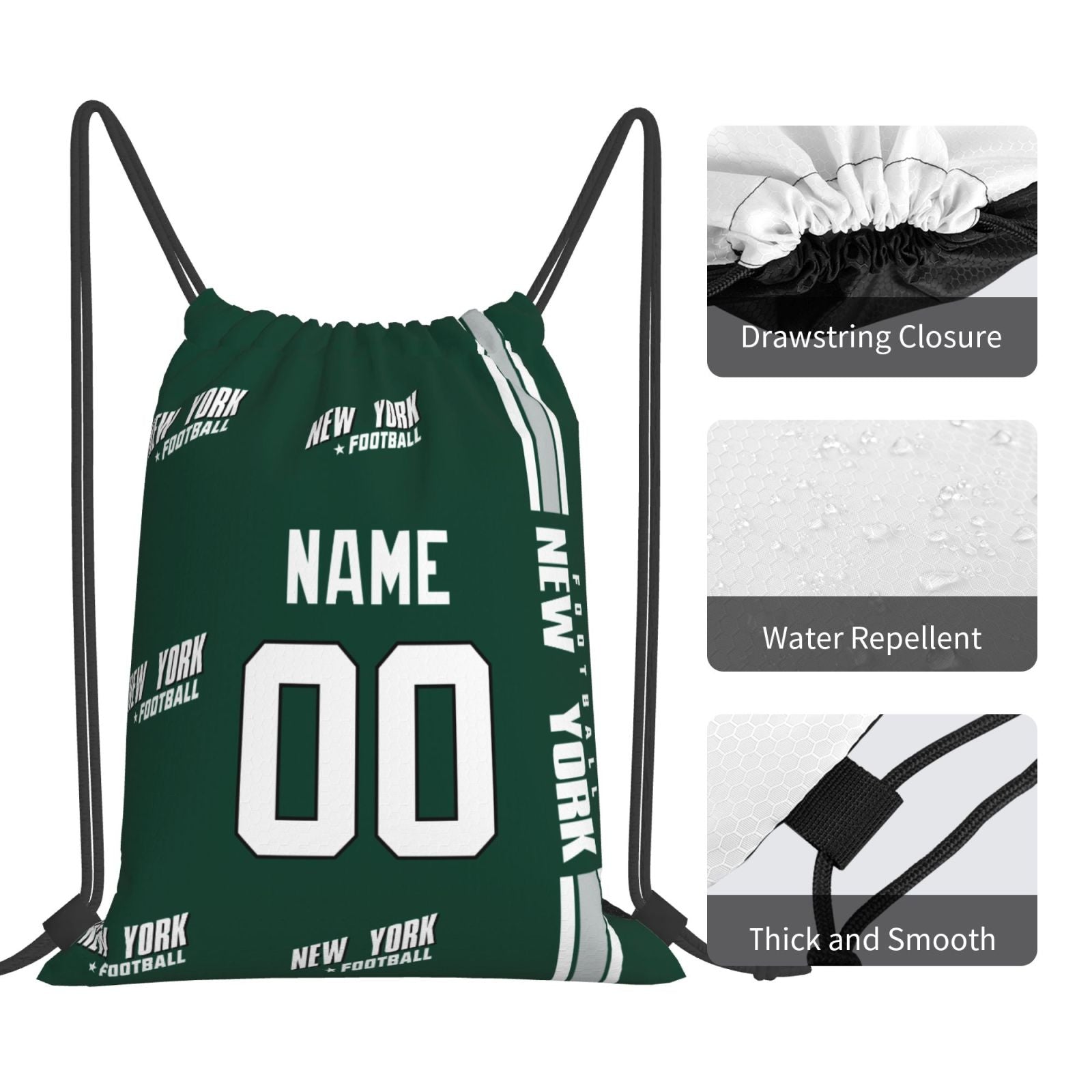 ANTKING New York Drawstring Bags Custom any Name and Number Backpack for Men Youth Boy Gifts ANTKING