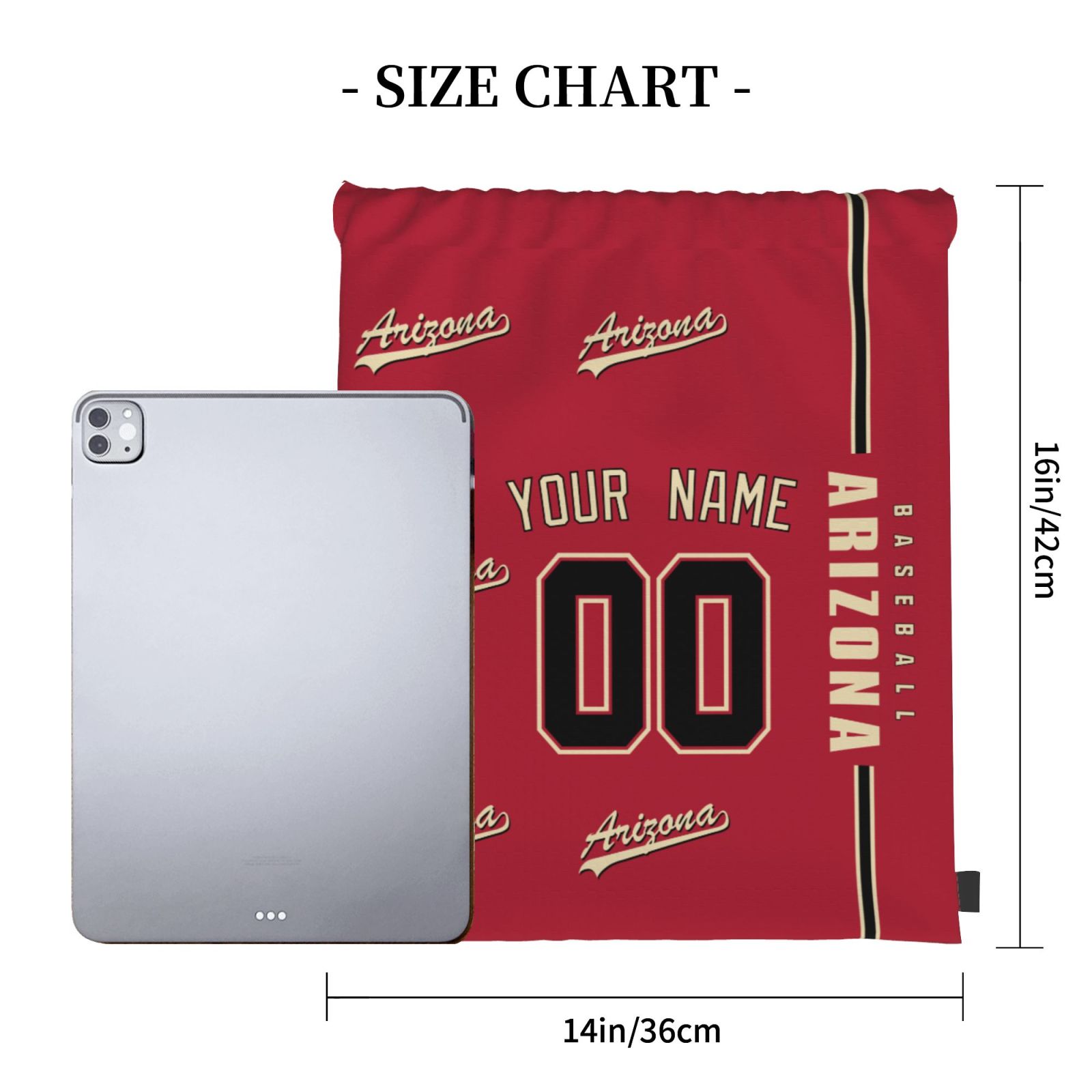 ANTKING Arizona Drawstring Bags Backpack Custom any Name and Number for Men Women Boy Gifts ANTKING