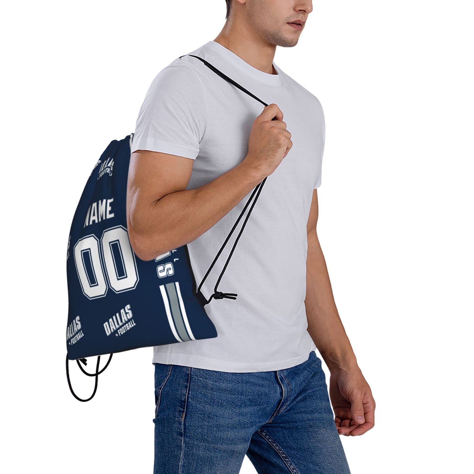 ANTKING Dallas Drawstring Bags Custom any Name and Number Backpack for Men Youth Boy Gifts ANTKING