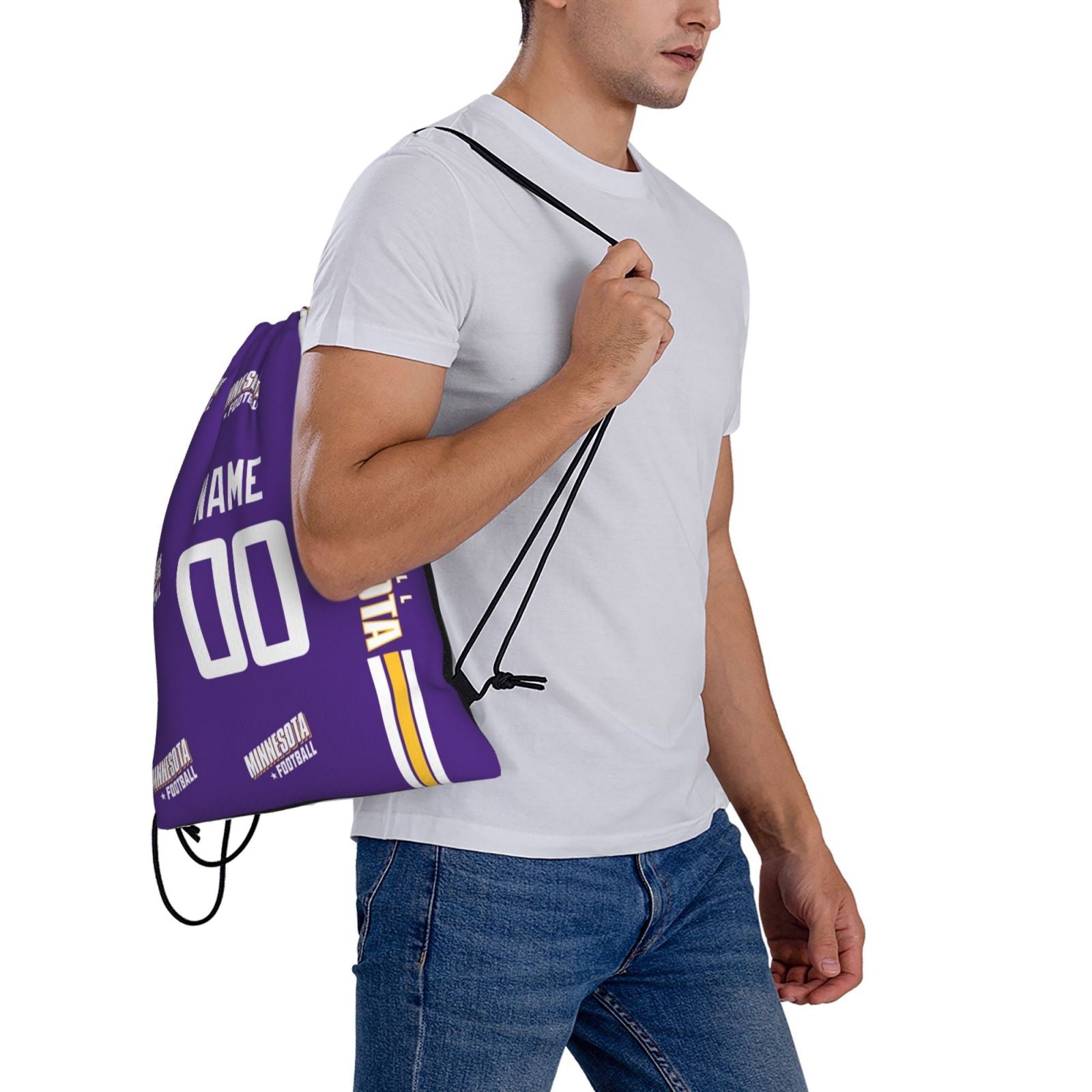 ANTKING Minnesota Drawstring Bags Custom any Name and Number Backpack for Men Youth Boy Gifts ANTKING