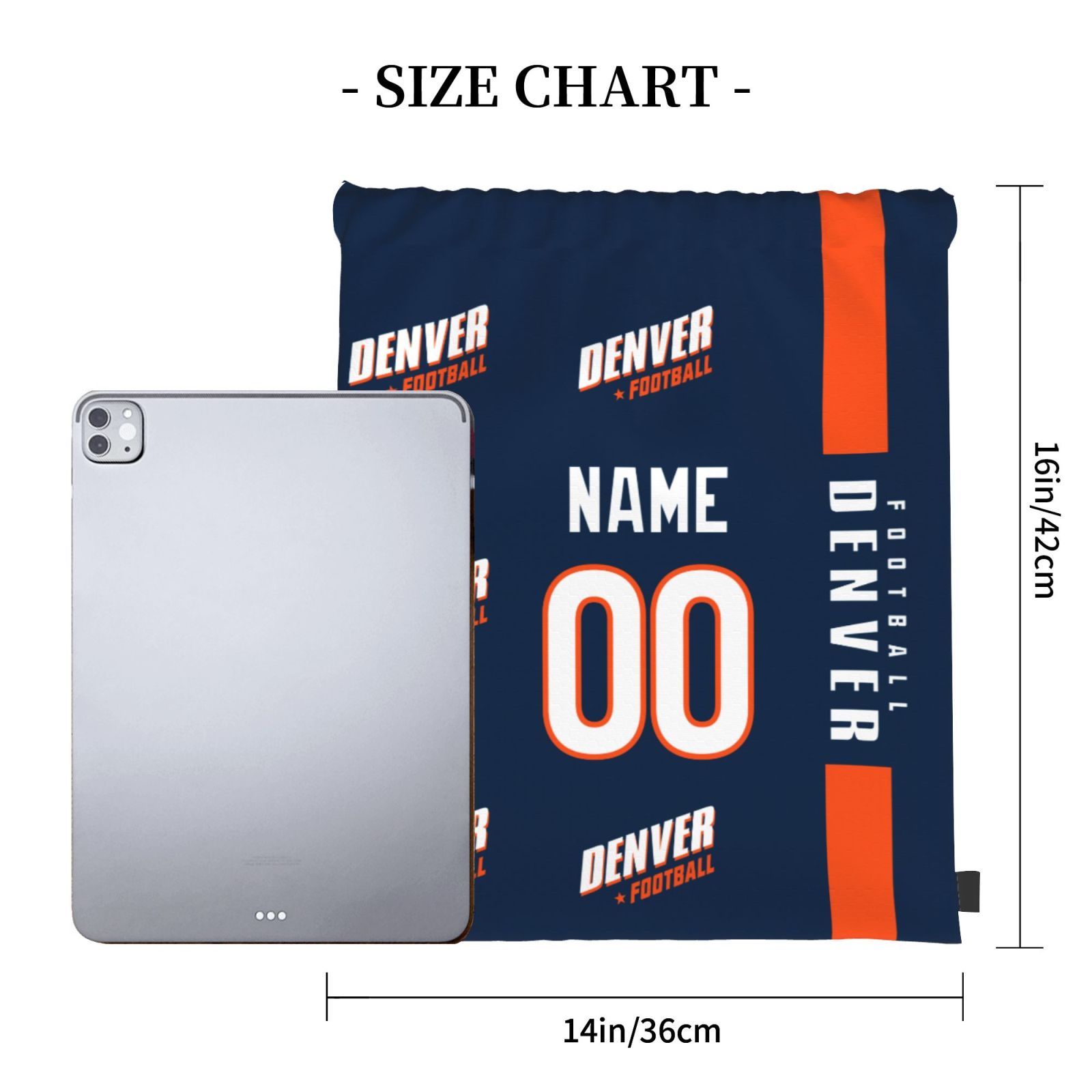 ANTKING Denver Drawstring Bags Custom any Name and Number Backpack for Men Youth Boy Gifts ANTKING