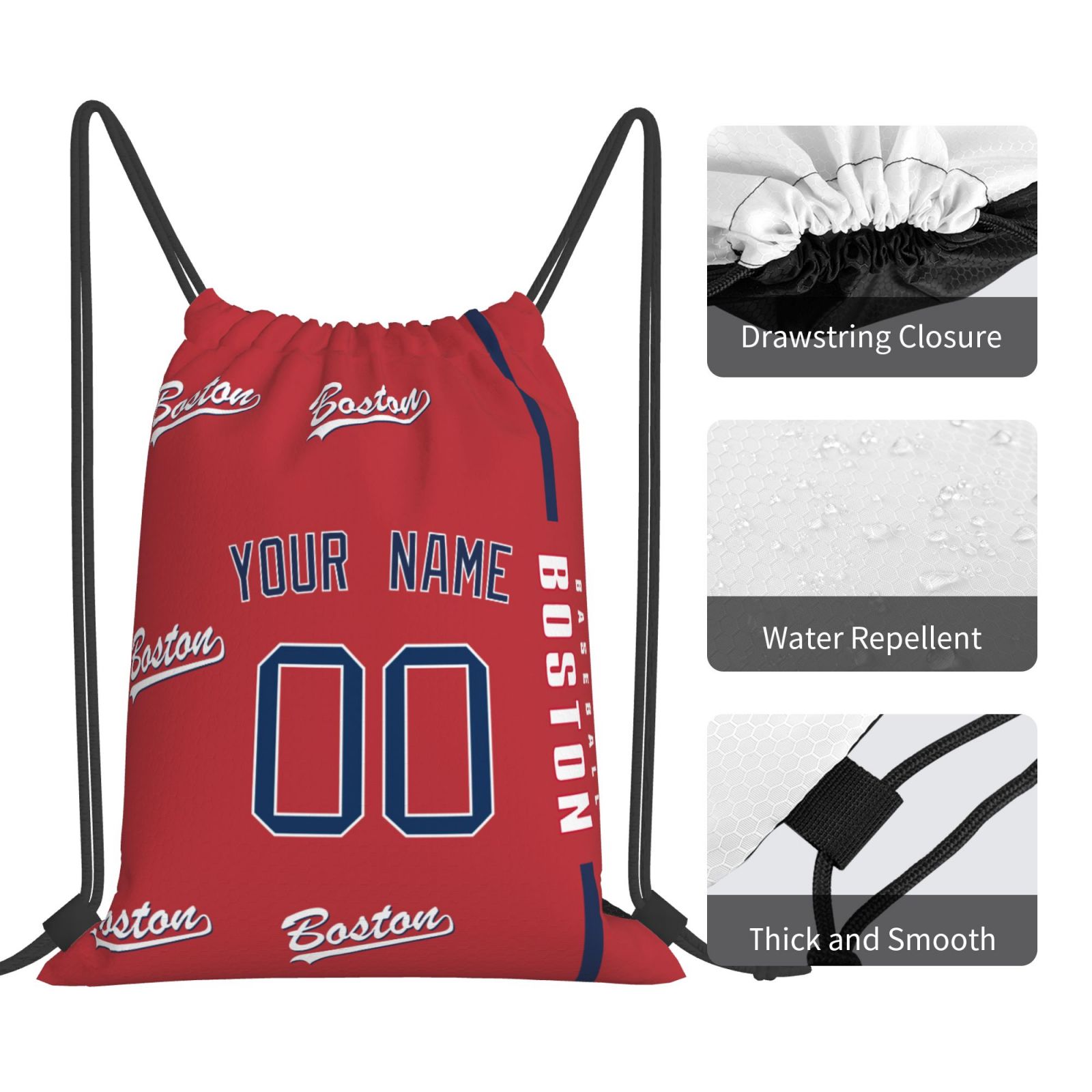 ANTKING Boston Drawstring Bags Backpack Custom any Name and Number for Men Women Boy Gifts ANTKING