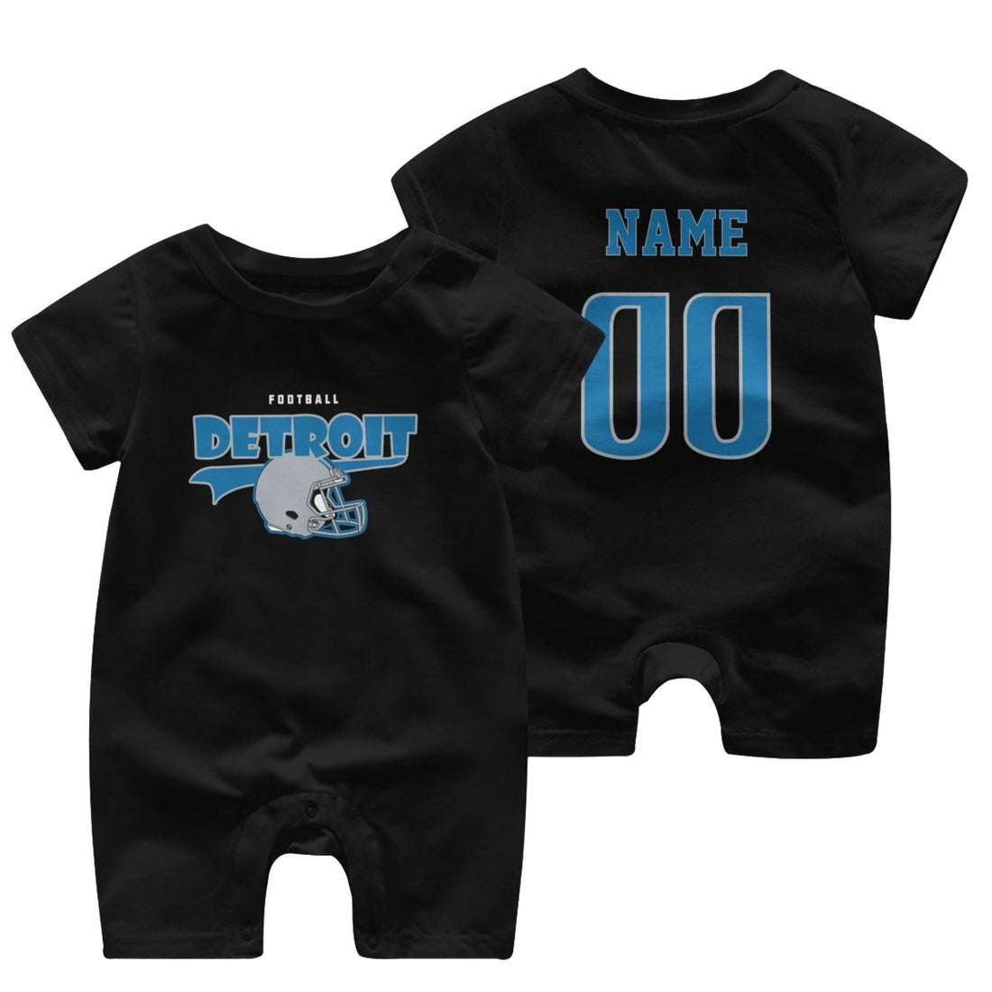 Personalized [Detroit] Baby Onesie - Custom Football Fan Infant Bodysuit - Antking
