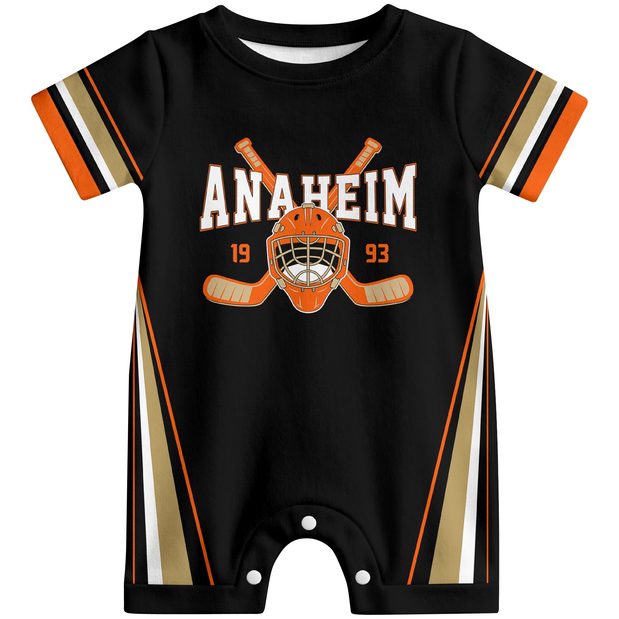 Personalized Anaheim Hockey Baby Bodysuit - Custom Name & Number ANTKING