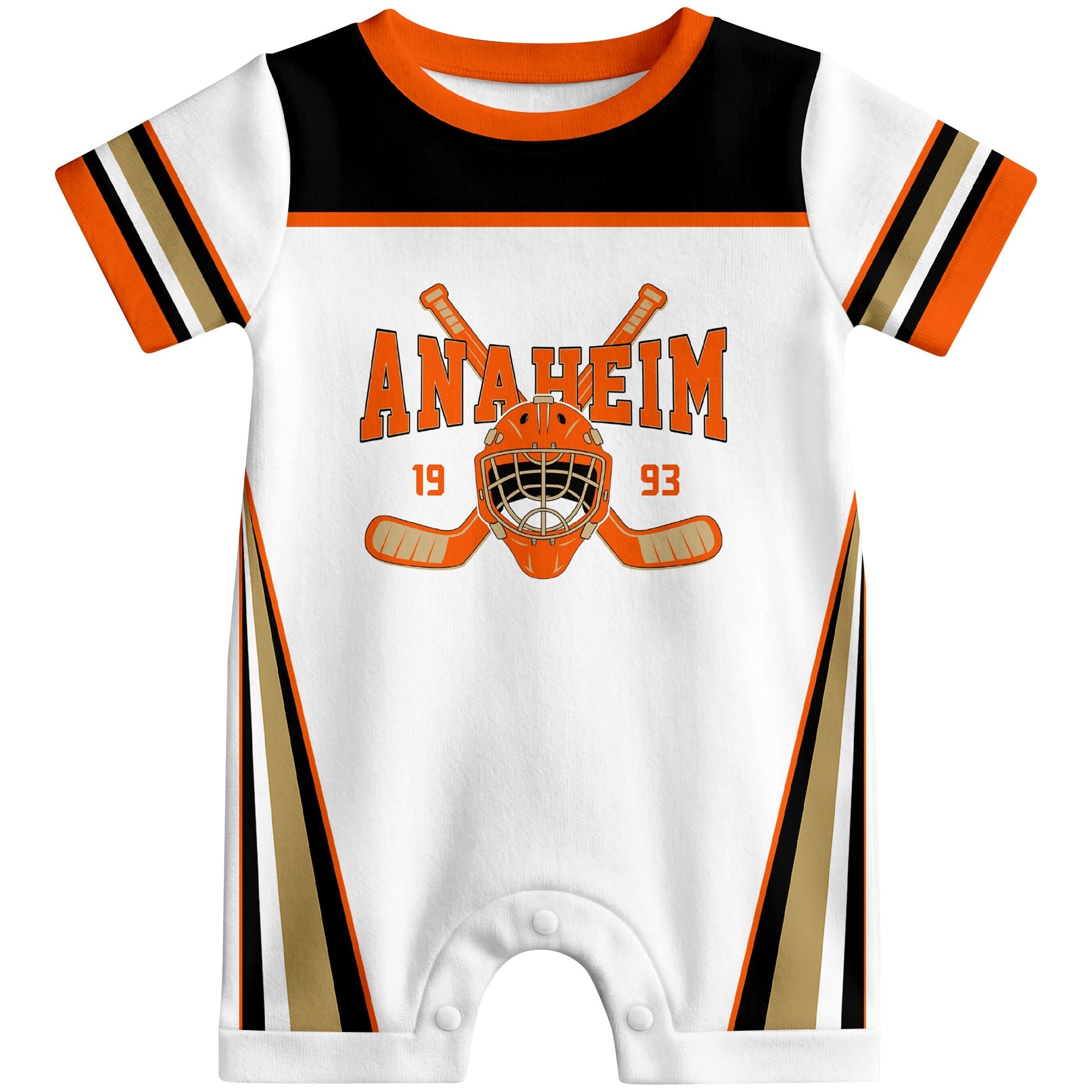 Personalized Anaheim Hockey Baby Bodysuit - Custom Name & Number ANTKING