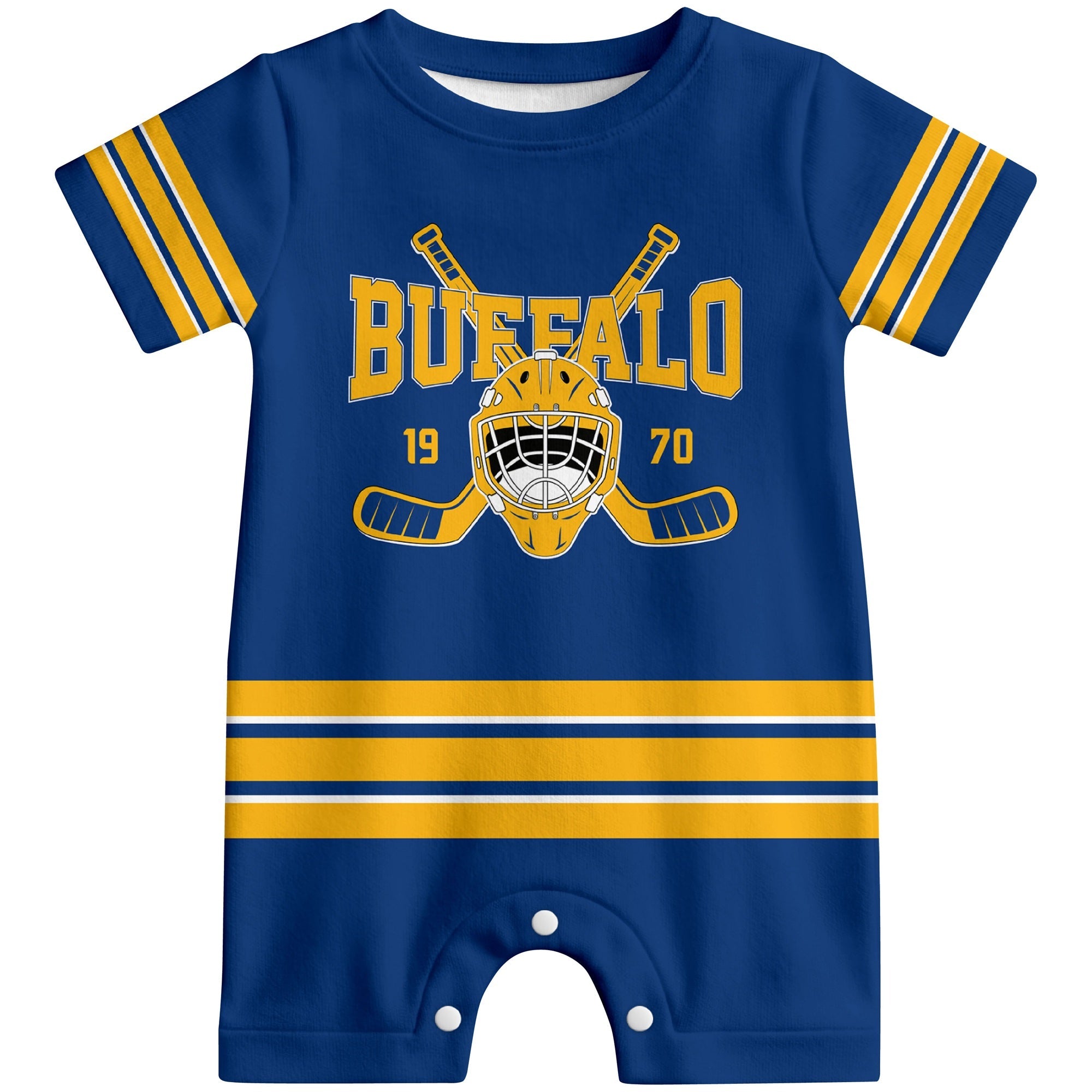 Personalized Buffalo Hockey Baby Bodysuit - Custom Name & Number ANTKING