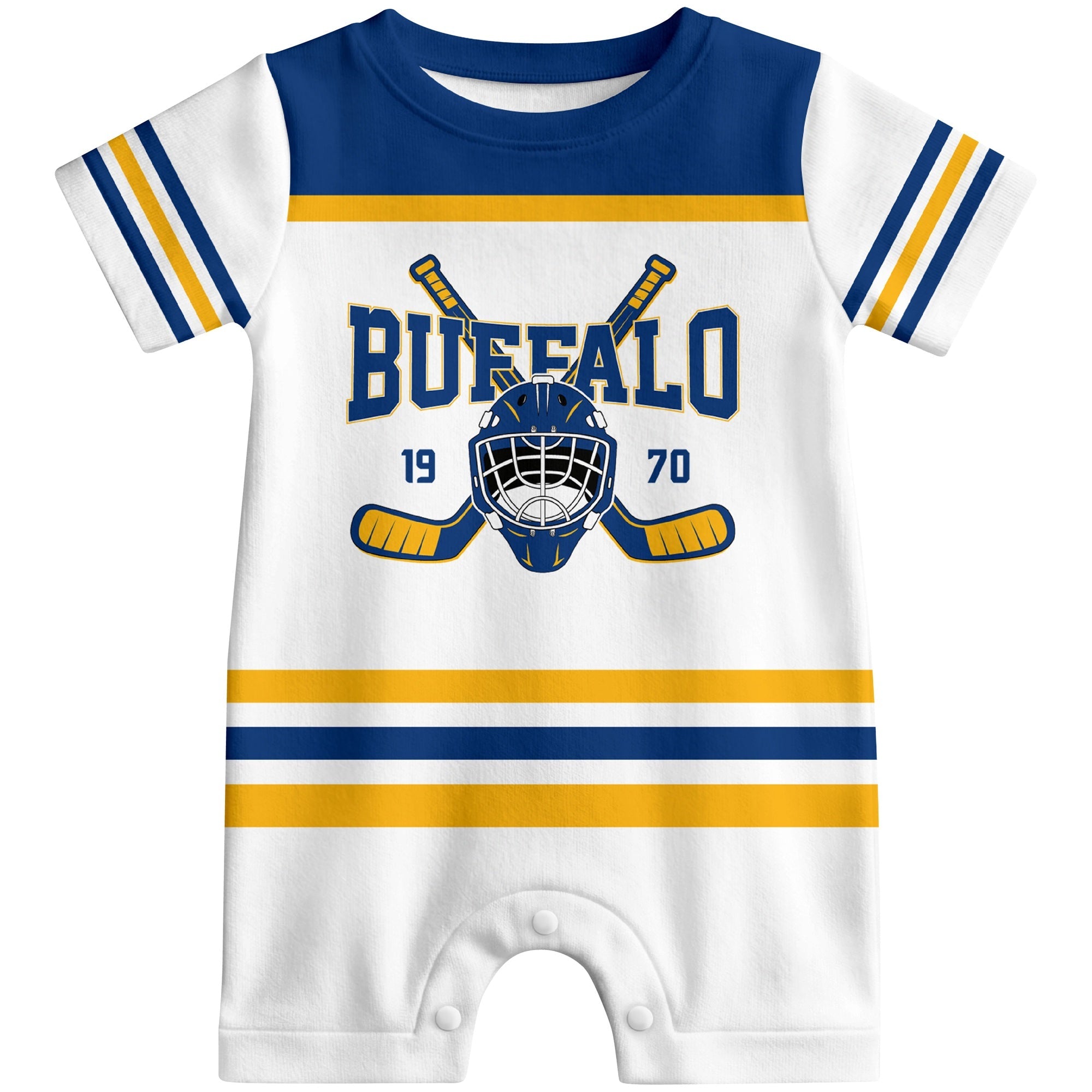 Personalized Buffalo Hockey Baby Bodysuit - Custom Name & Number ANTKING