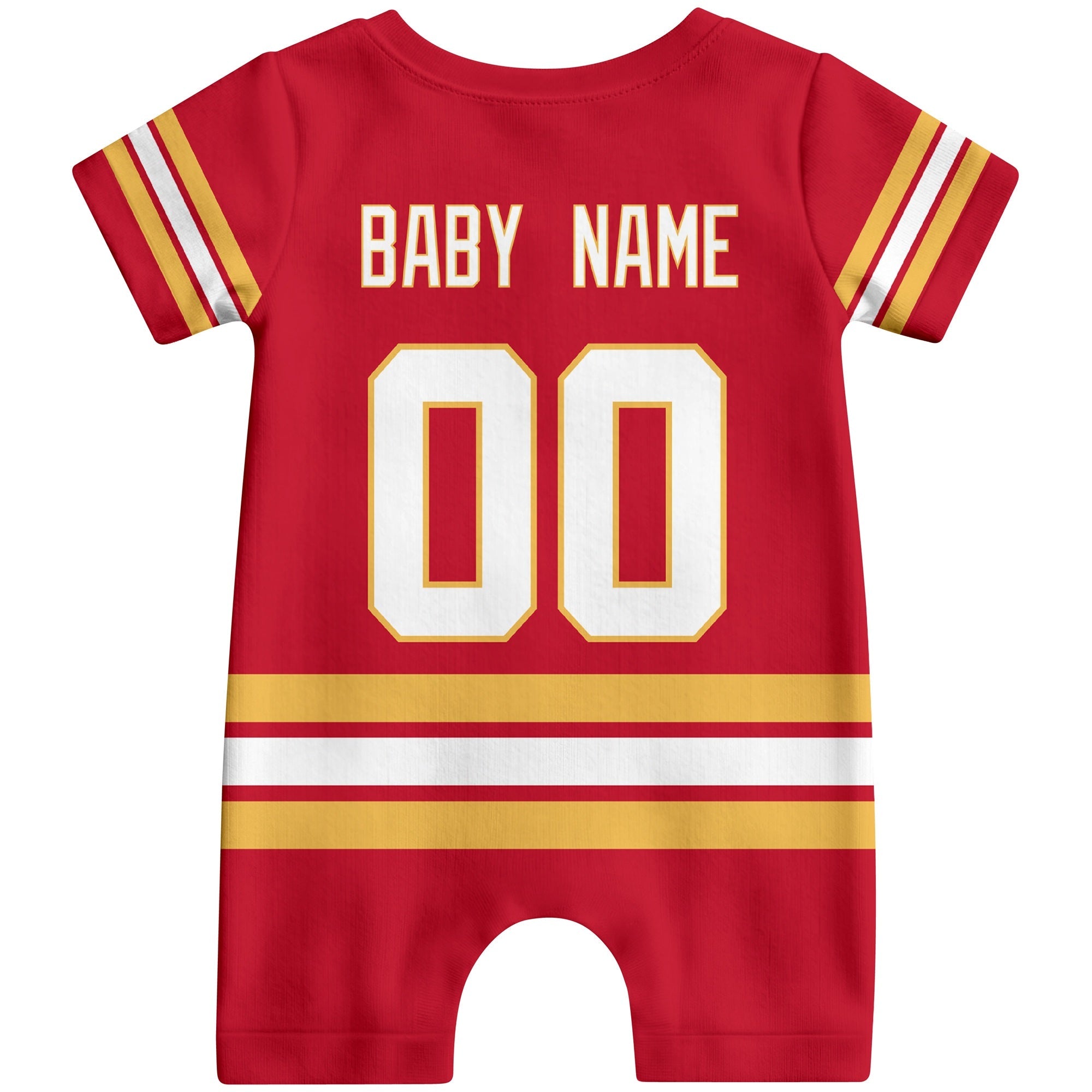 Personalized Calgary Hockey Baby Bodysuit - Custom Name & Number ANTKING
