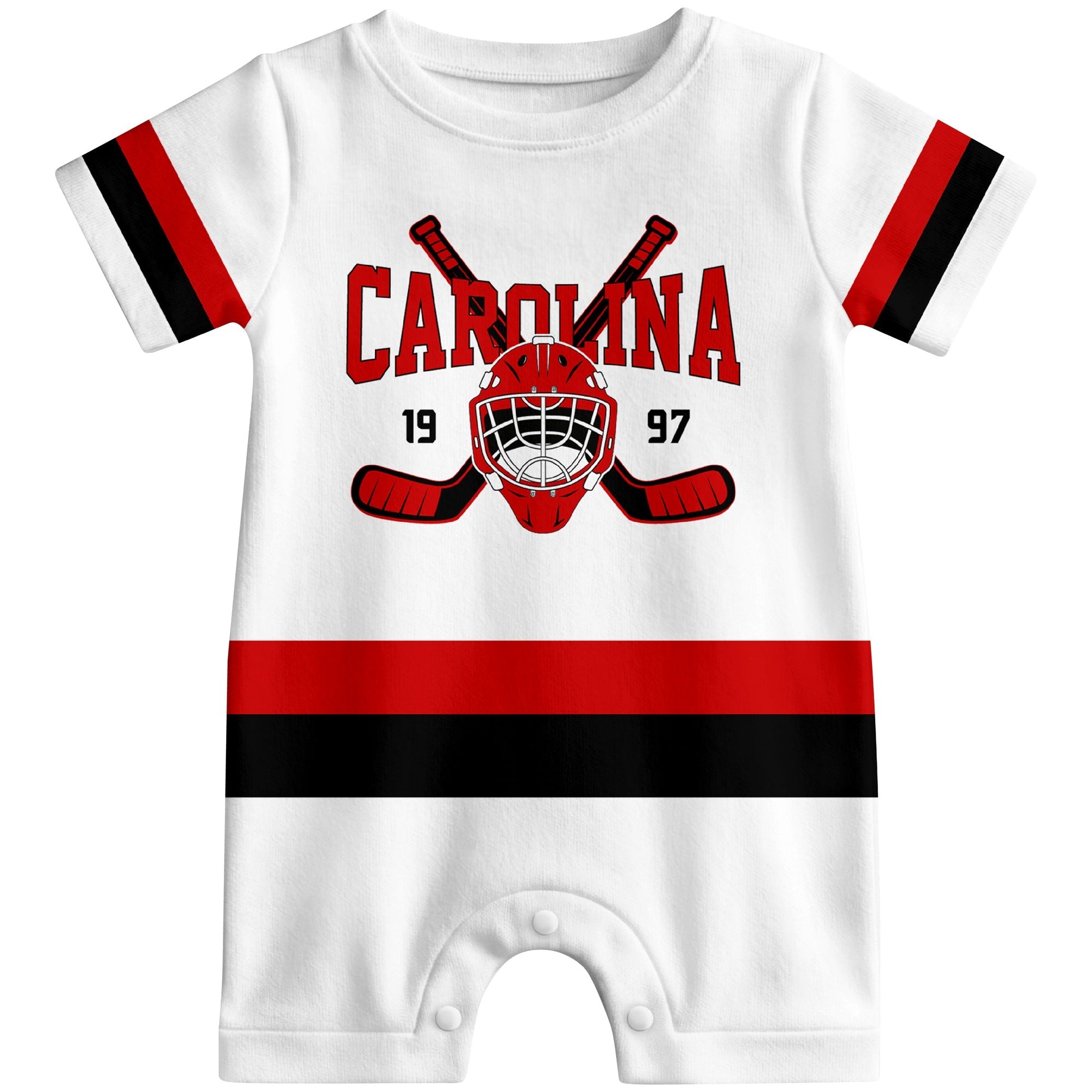 Personalized Carolina Hockey Baby Bodysuit - Custom Name & Number ANTKING
