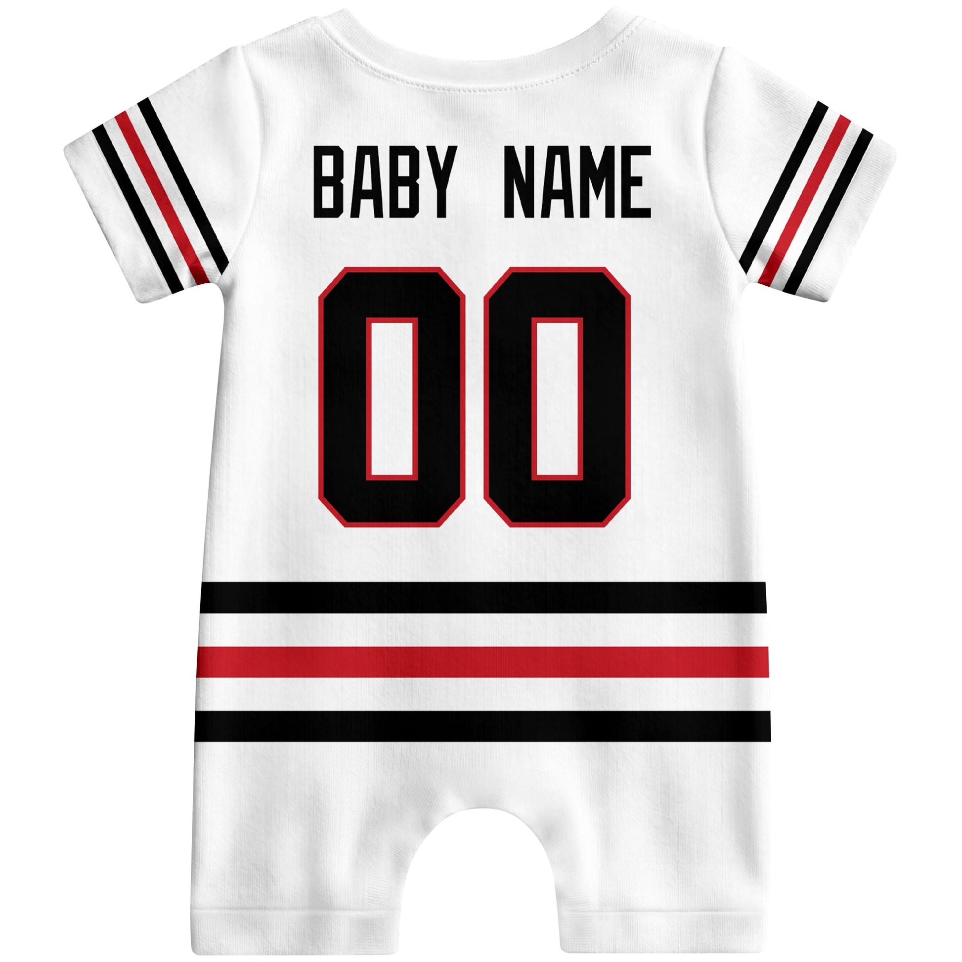Personalized Chicago Hockey Baby Bodysuit - Custom Name & Number ANTKING