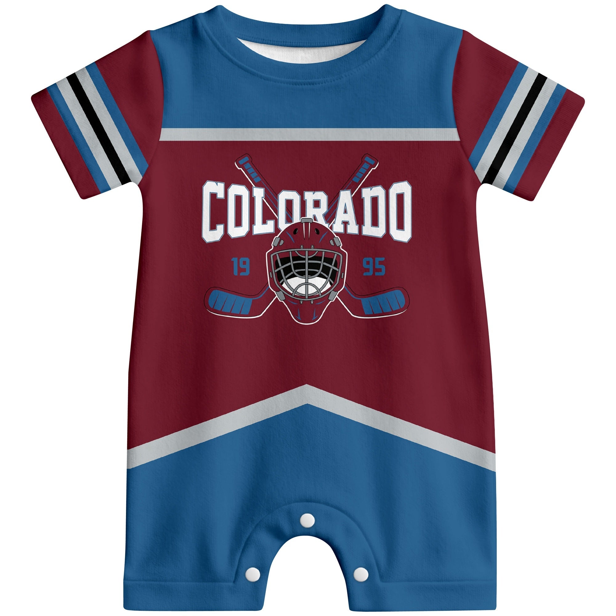 Personalized Colorado Hockey Baby Bodysuit - Custom Name & Number ANTKING