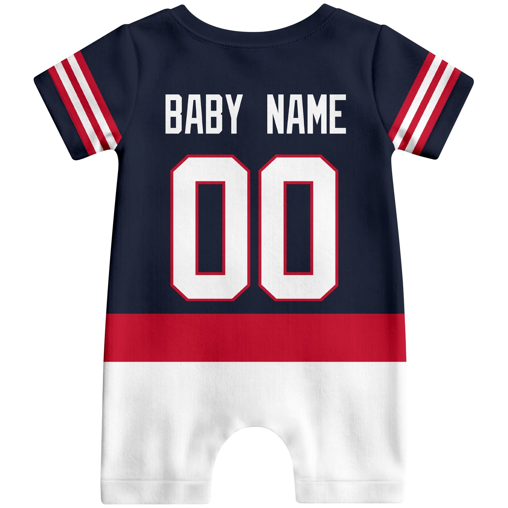 Personalized Columbus Hockey Baby Bodysuit - Custom Name & Number ANTKING