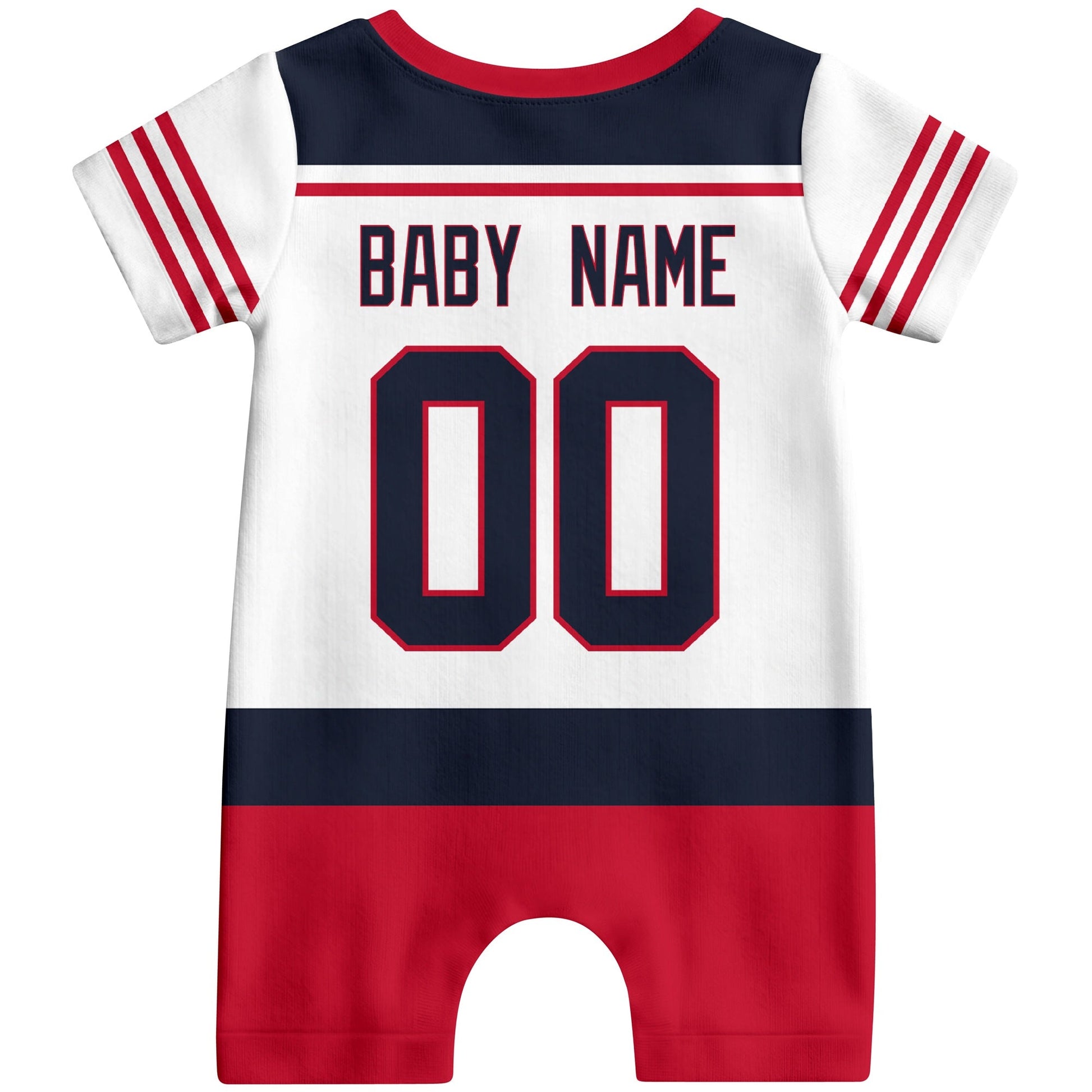Personalized Columbus Hockey Baby Bodysuit - Custom Name & Number ANTKING