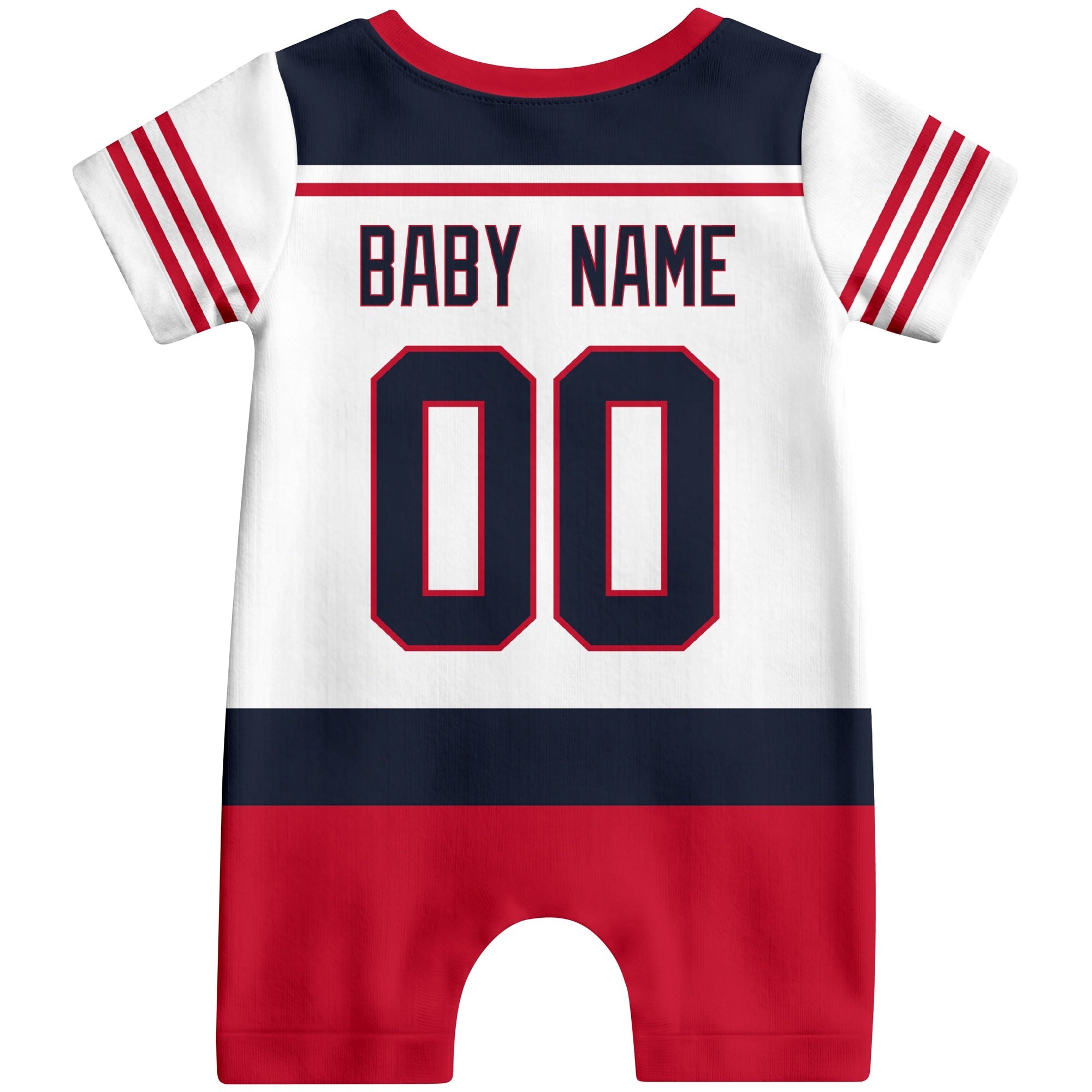 Personalized Columbus Hockey Baby Bodysuit - Custom Name & Number ANTKING
