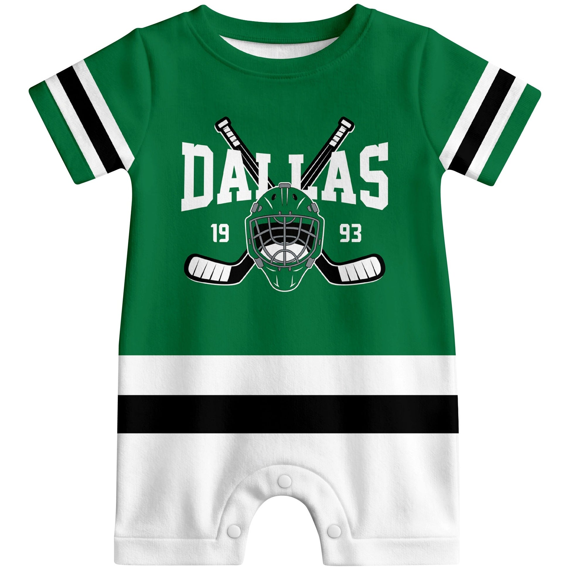 Personalized Dallas Hockey Baby Bodysuit - Custom Name & Number ANTKING