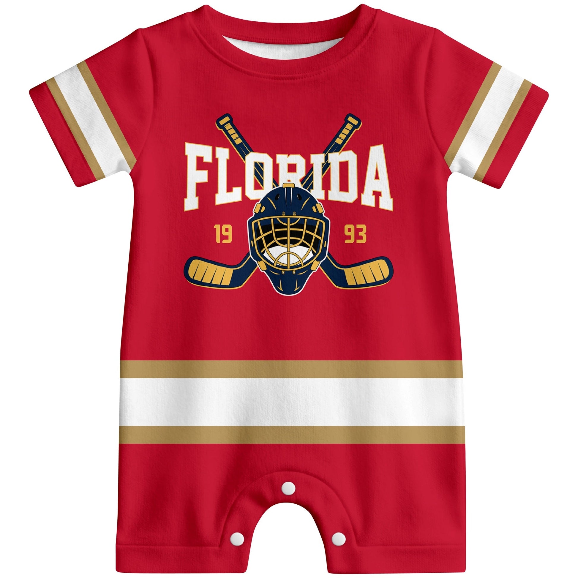 Personalized Florida Hockey Baby Bodysuit - Custom Name & Number ANTKING