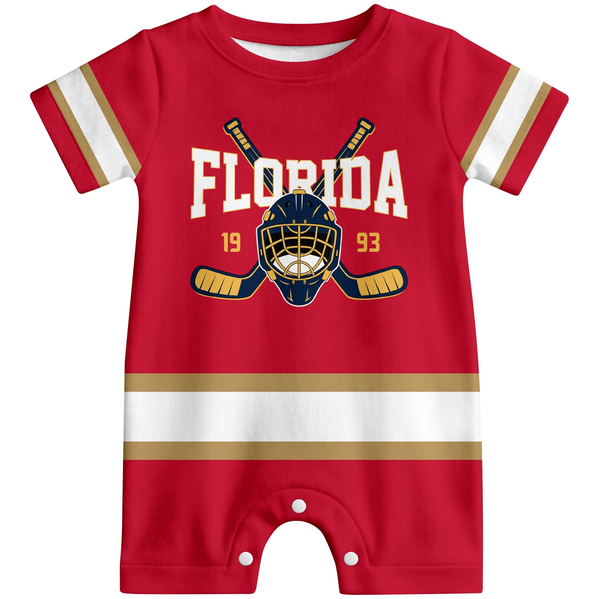 Personalized Florida Hockey Baby Bodysuit - Custom Name & Number ANTKING