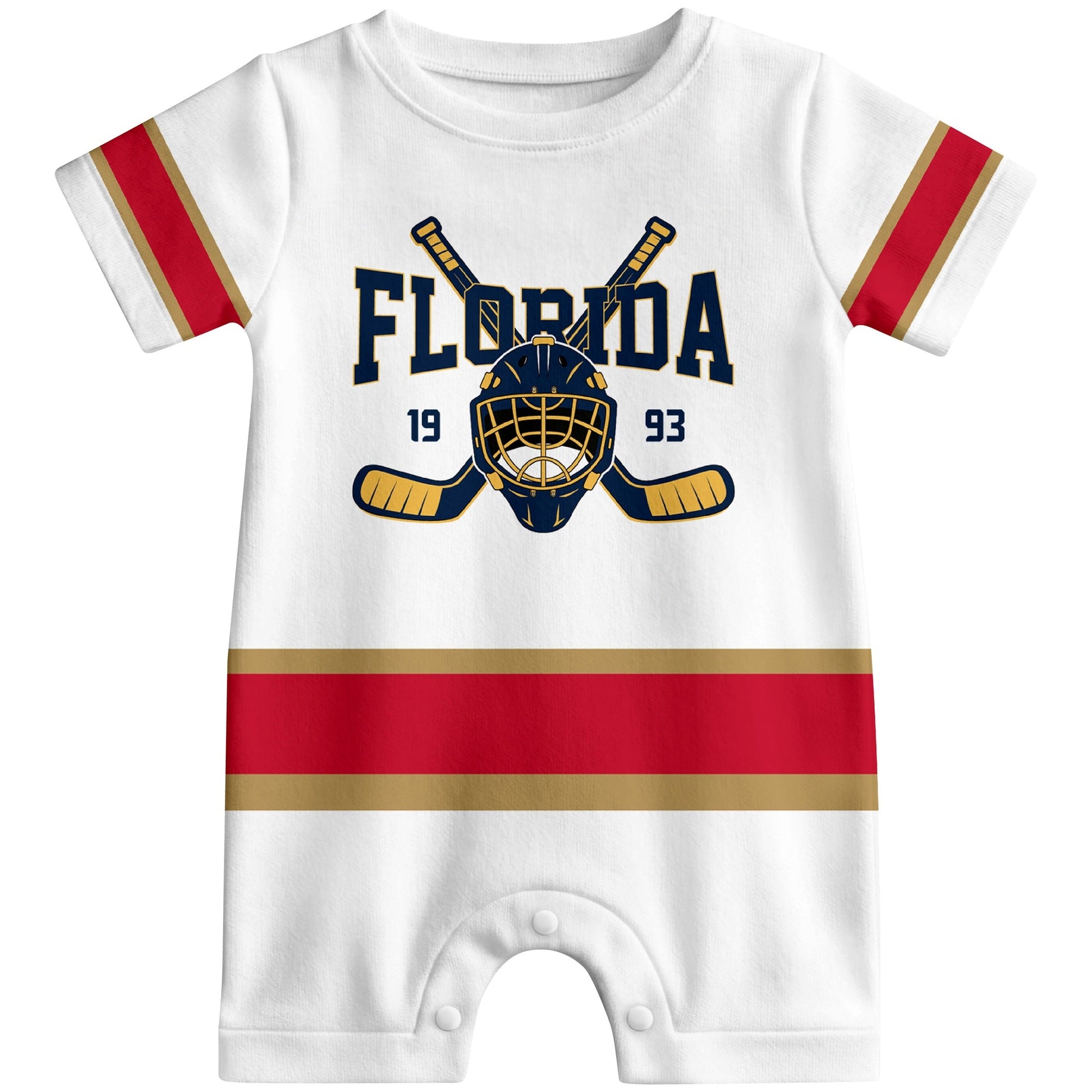 Personalized Florida Hockey Baby Bodysuit - Custom Name & Number ANTKING