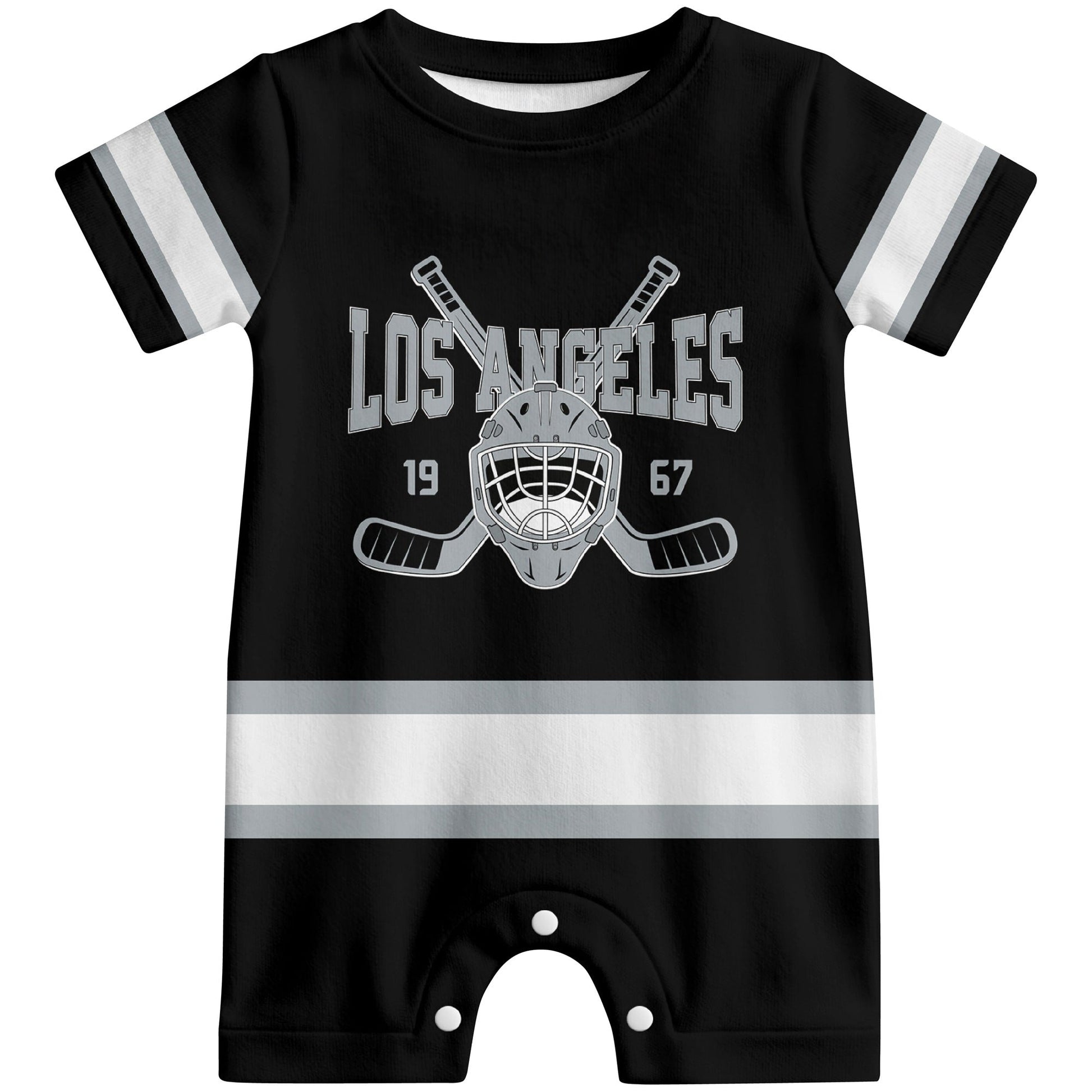 Personalized Los Angeles Hockey Baby Bodysuit - Custom Name & Number ANTKING