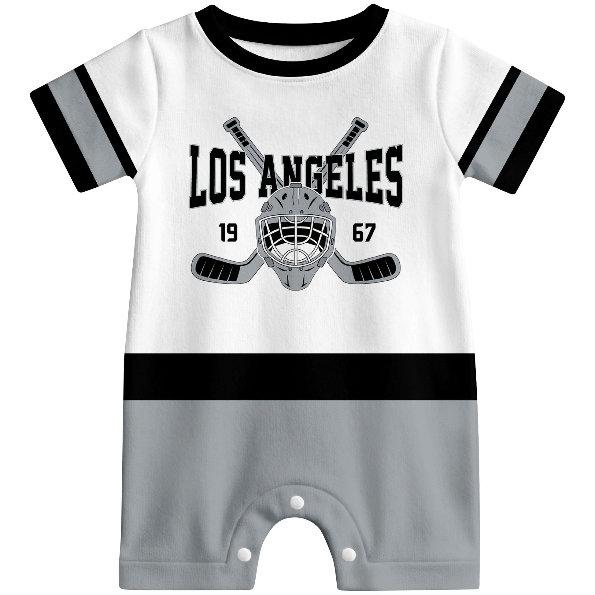 Personalized Los Angeles Hockey Baby Bodysuit - Custom Name & Number ANTKING
