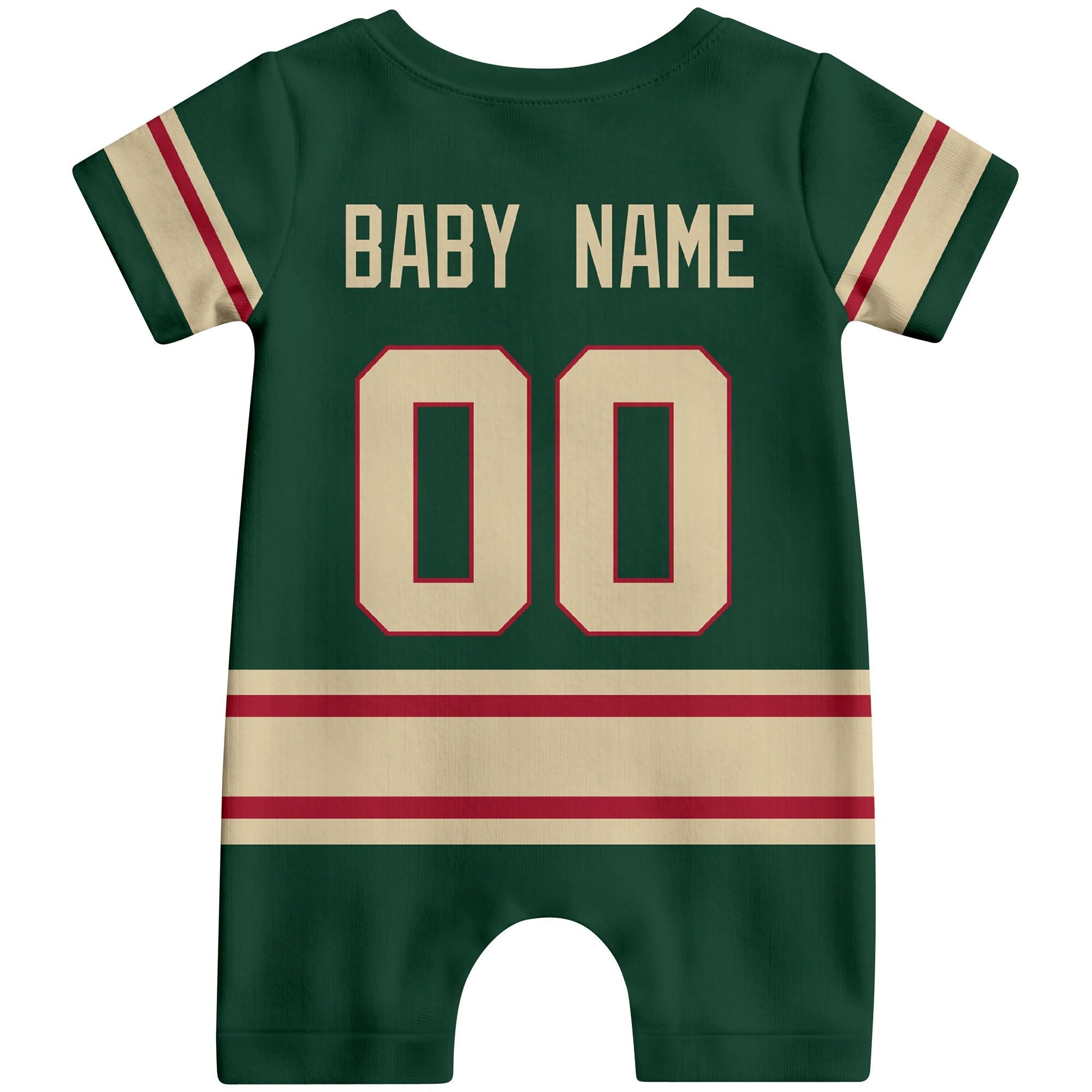 Personalized Minnesota Hockey Baby Bodysuit - Custom Name & Number ANTKING