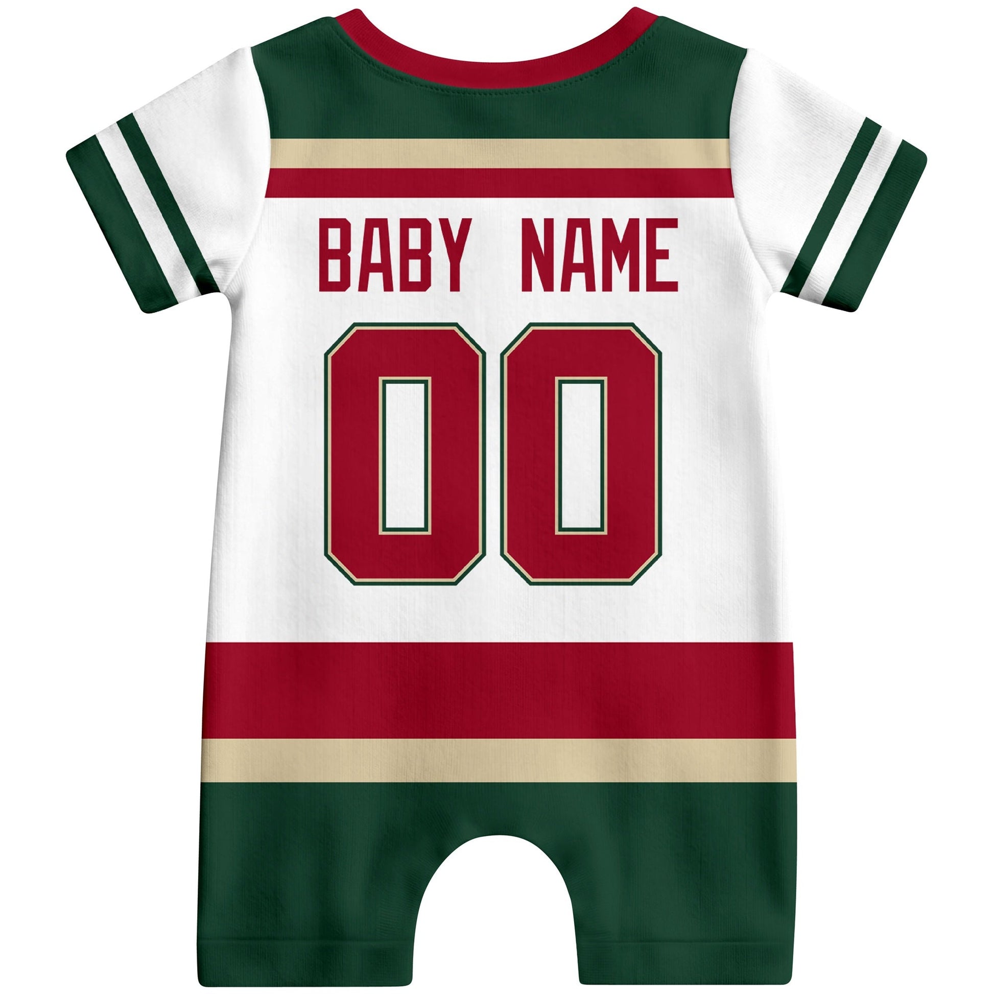 Personalized Minnesota Hockey Baby Bodysuit - Custom Name & Number ANTKING