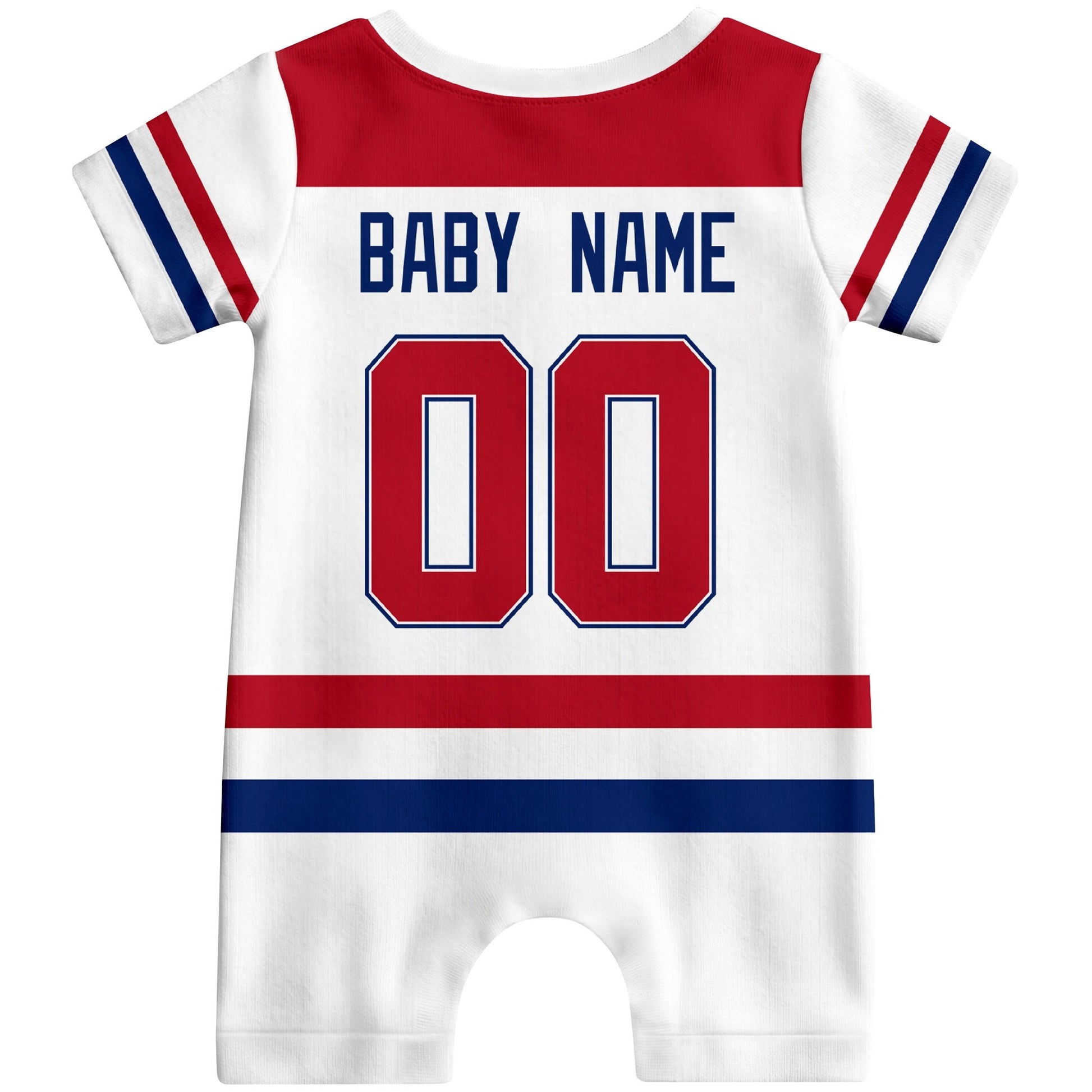 Personalized Montreal Hockey Baby Bodysuit - Custom Name & Number ANTKING