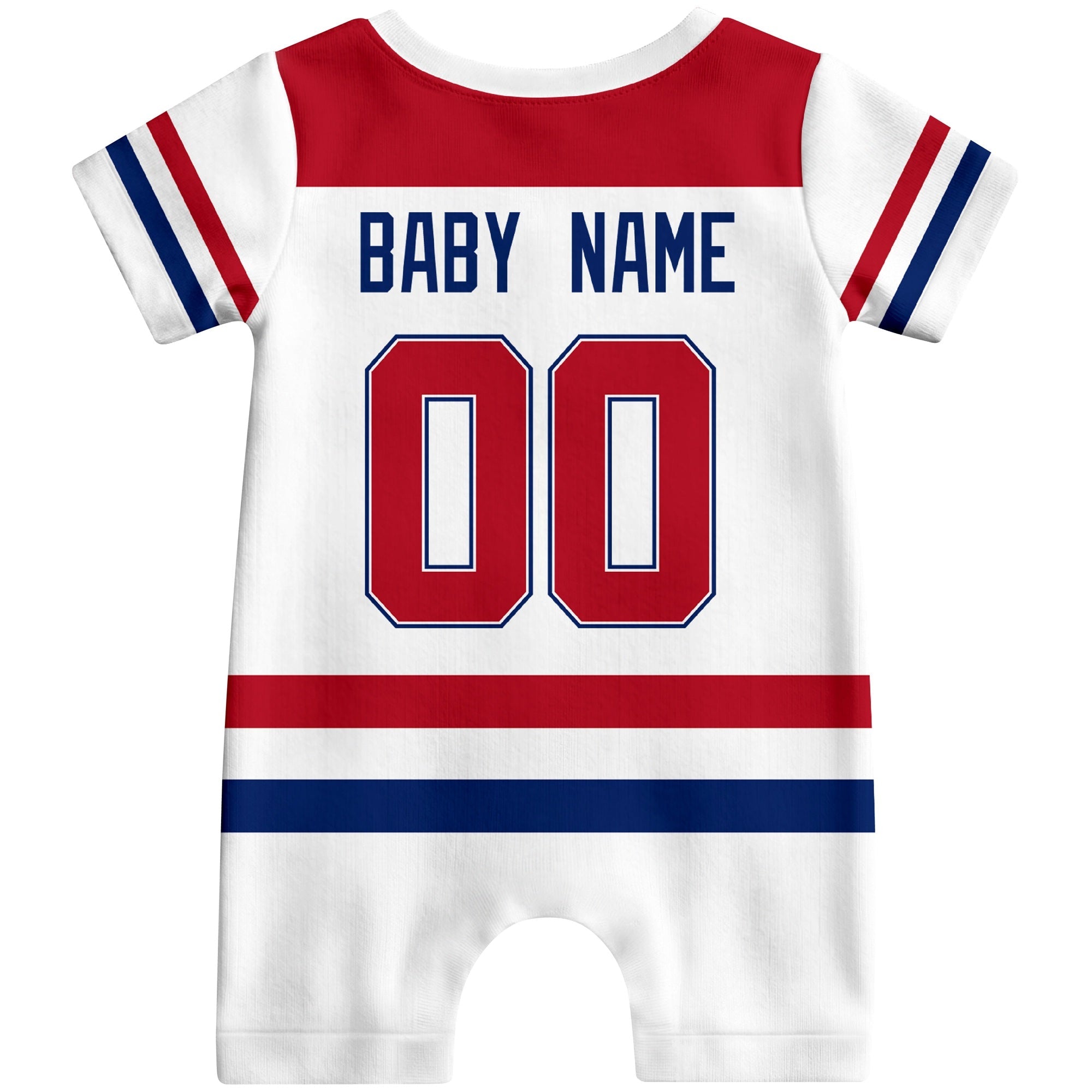 Personalized Montreal Hockey Baby Bodysuit - Custom Name & Number ANTKING