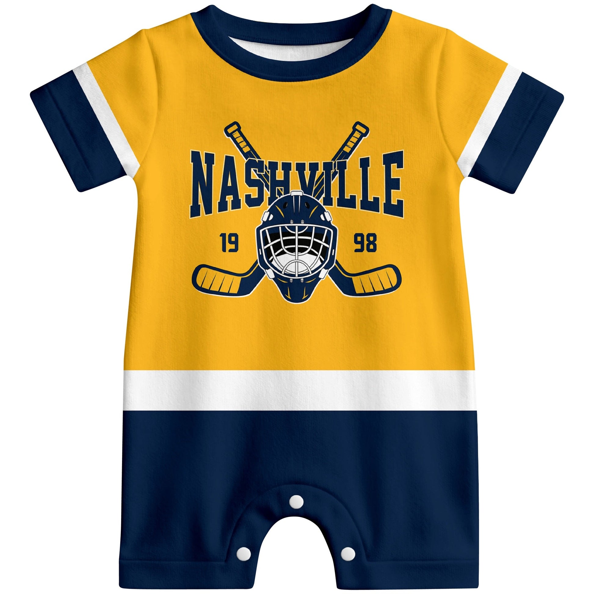 Personalized Nashville Hockey Baby Bodysuit - Custom Name & Number ANTKING