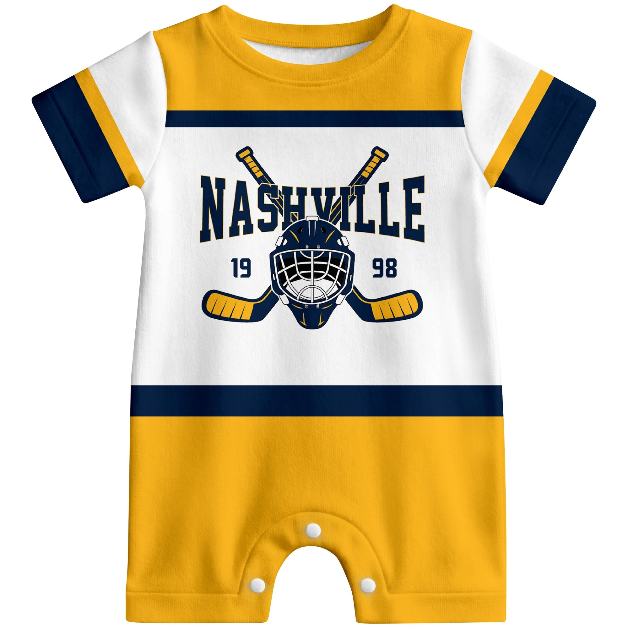 Personalized Nashville Hockey Baby Bodysuit - Custom Name & Number ANTKING