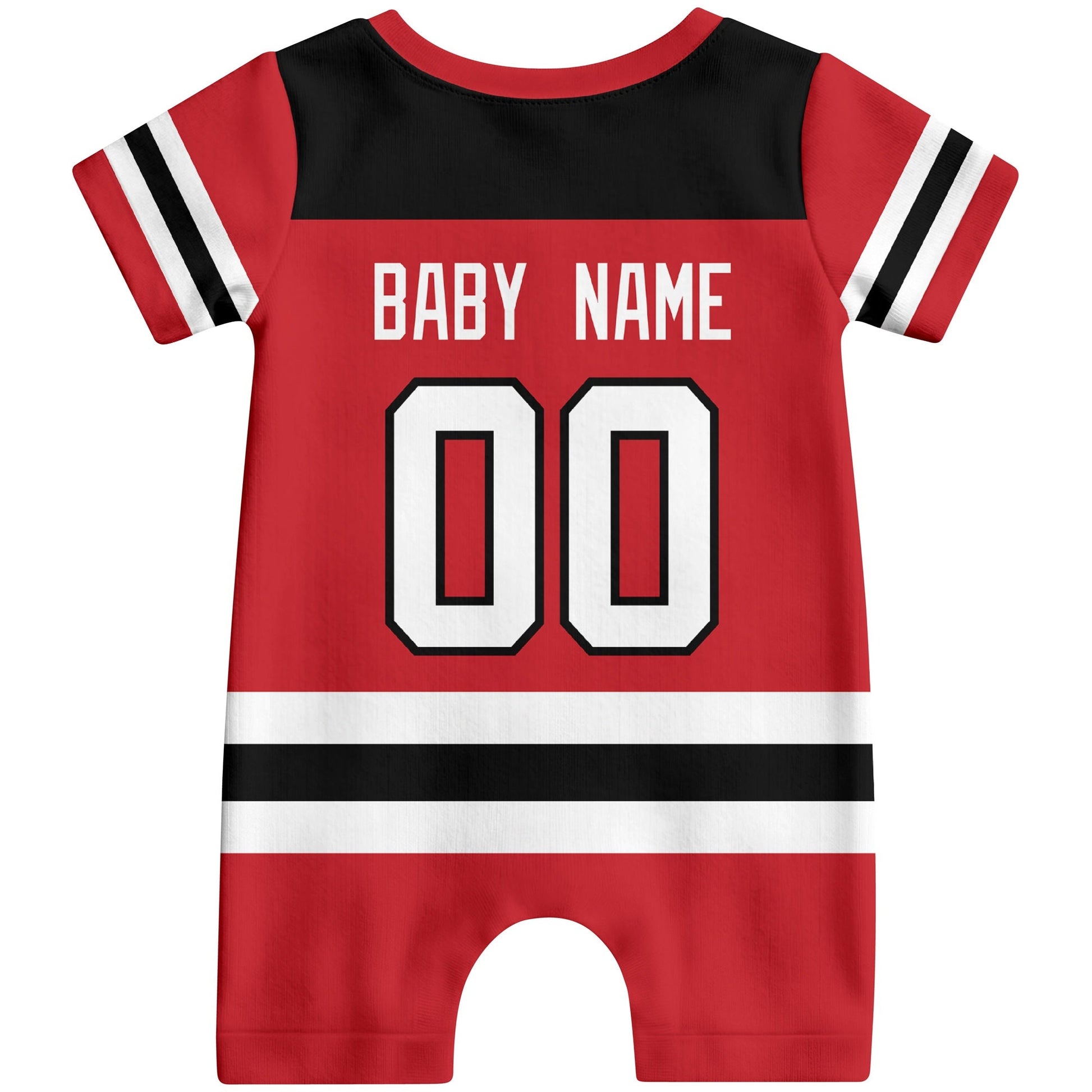 Personalized New Jersey Hockey Baby Bodysuit - Custom Name & Number ANTKING