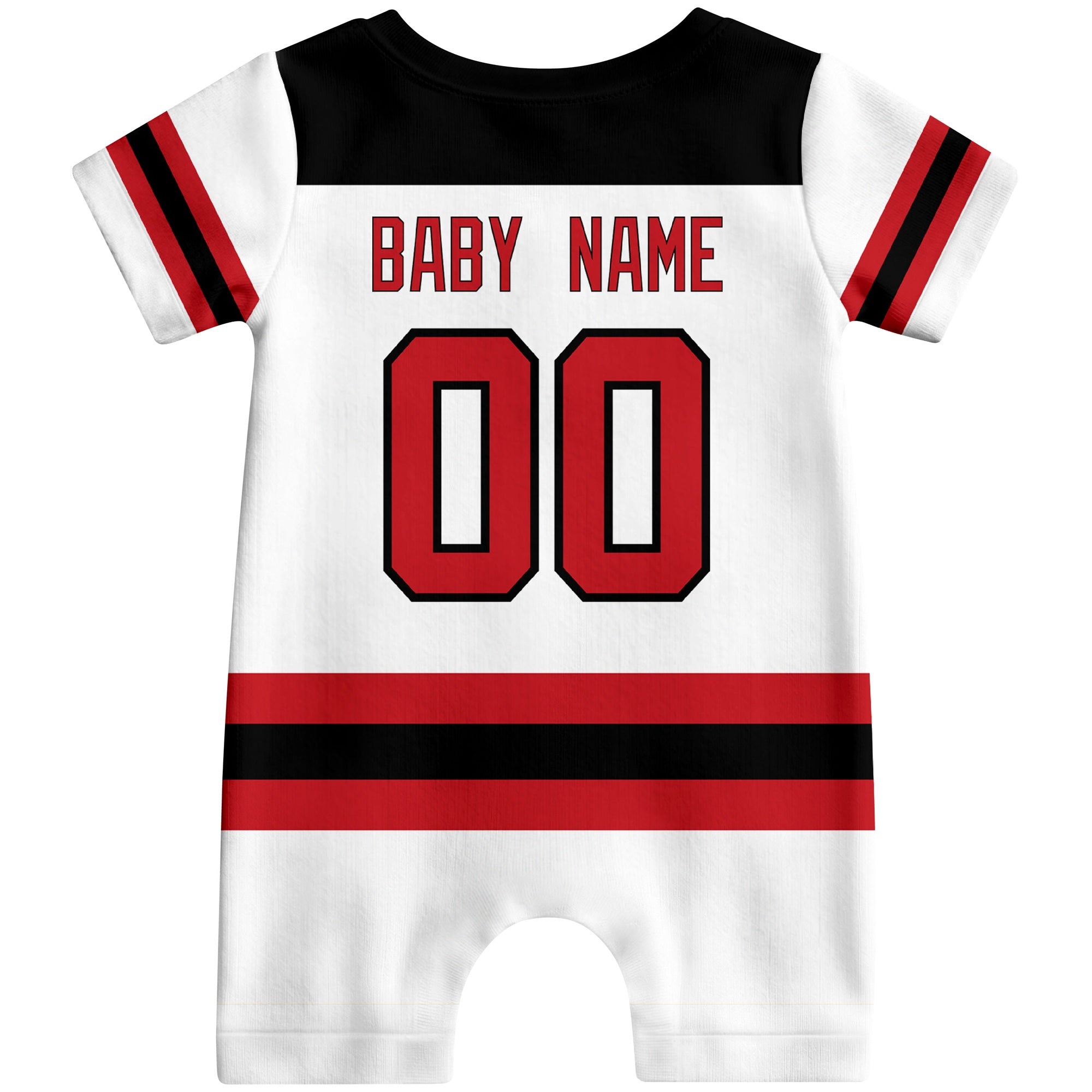 Personalized New Jersey Hockey Baby Bodysuit - Custom Name & Number ANTKING