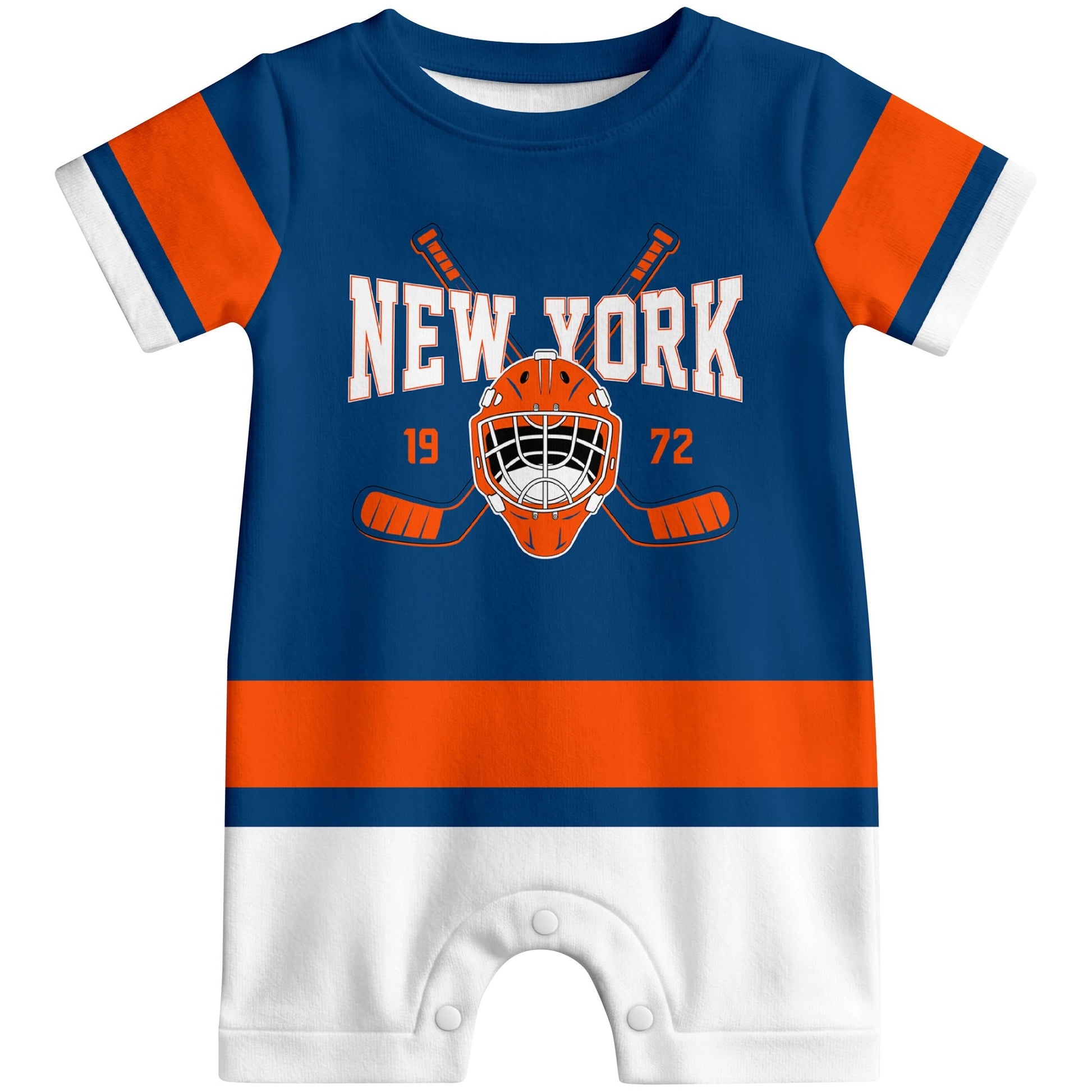 Personalized New York Hockey Baby Bodysuit - Custom Name & Number ANTKING